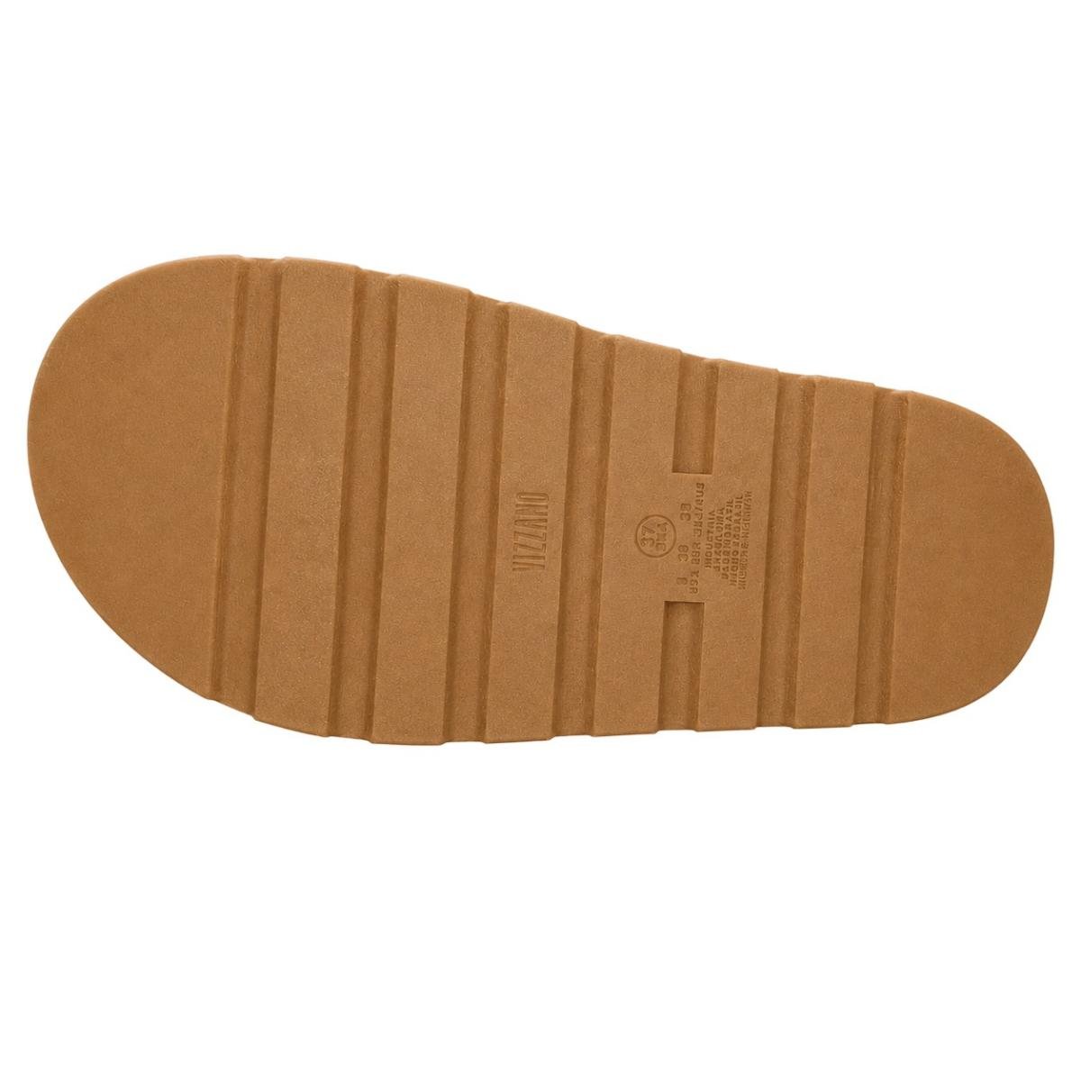 Tamanco Papete Feminino Vizzano 6510.134 Camel Marrom 4