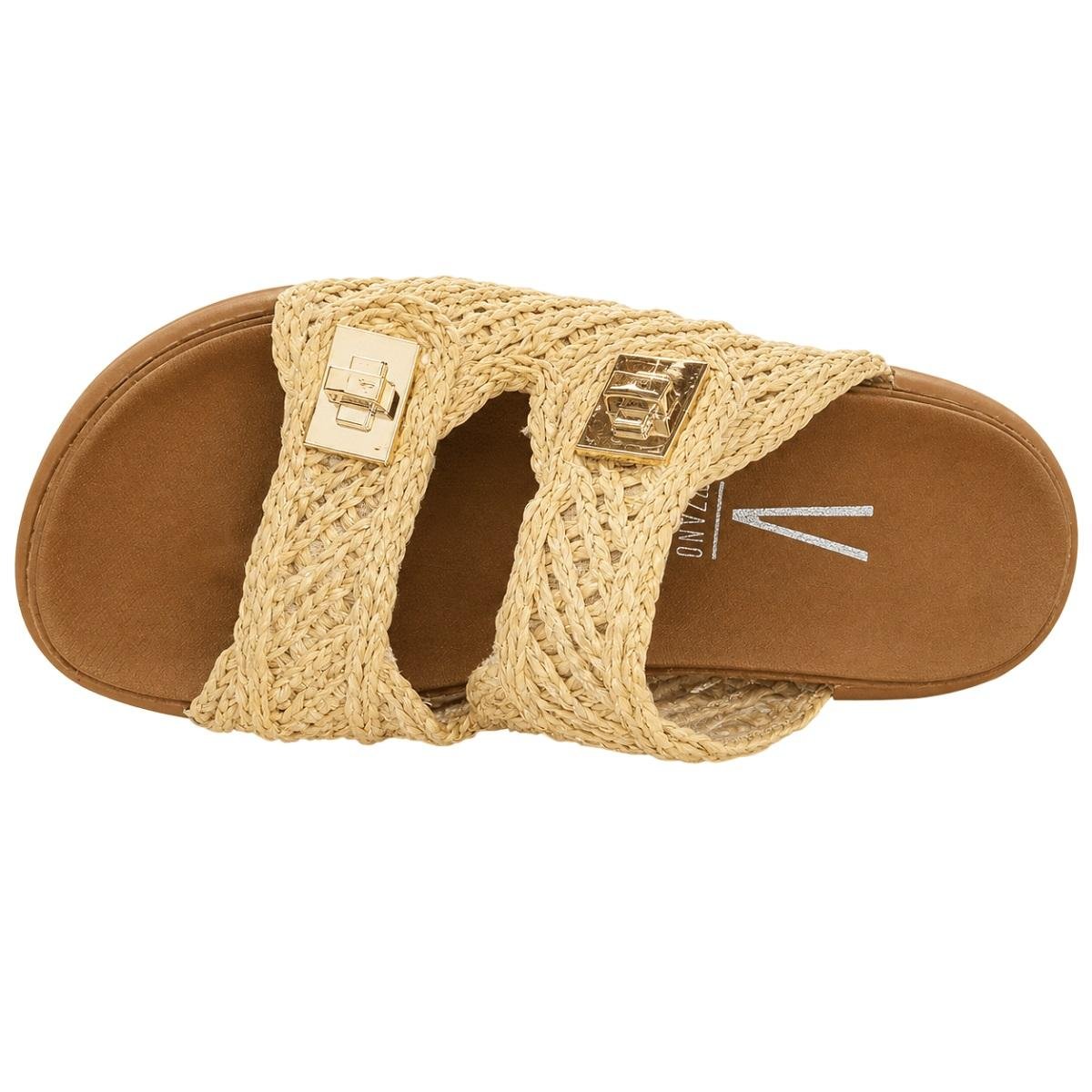 Tamanco Papete Feminino Vizzano 6510.119 Palha Palha 3