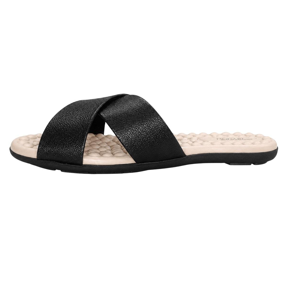 Rasteira Feminina Modare Ultraconforto 7163.105 Preta Preto 2