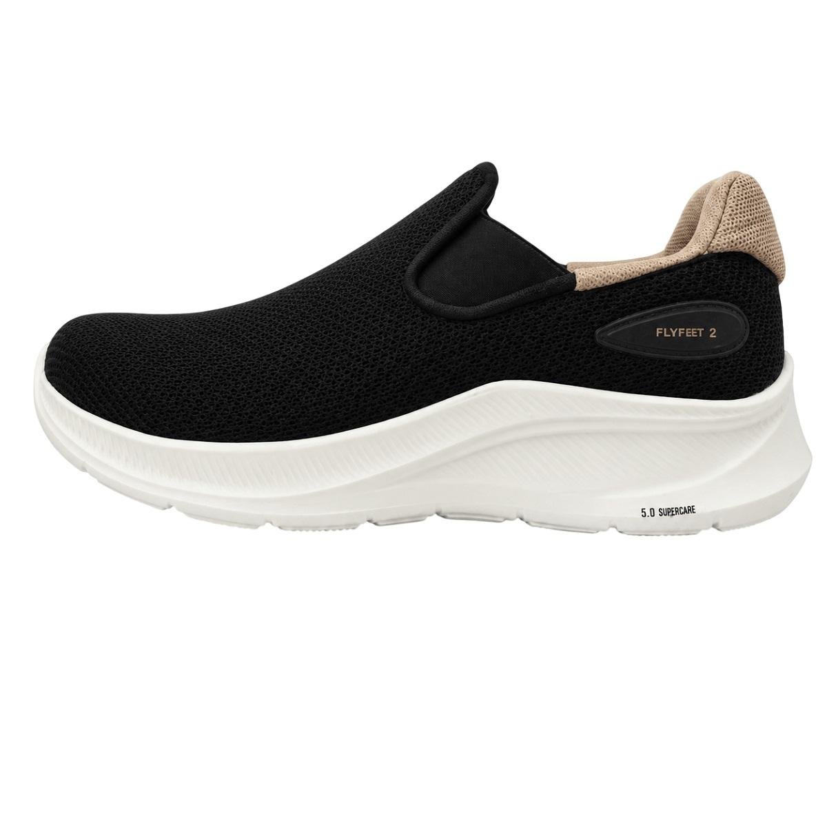 Tênis Esportivo Academia Olympikus Slip On Feminino Flutua 2 Preto Preto 2
