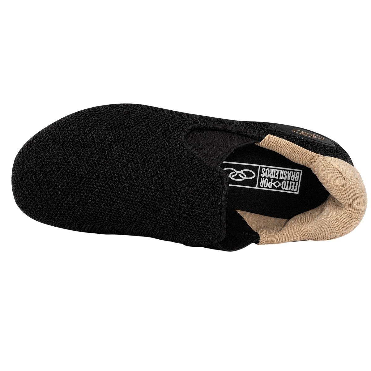 Tênis Esportivo Academia Olympikus Slip On Feminino Flutua 2 Preto Preto 3