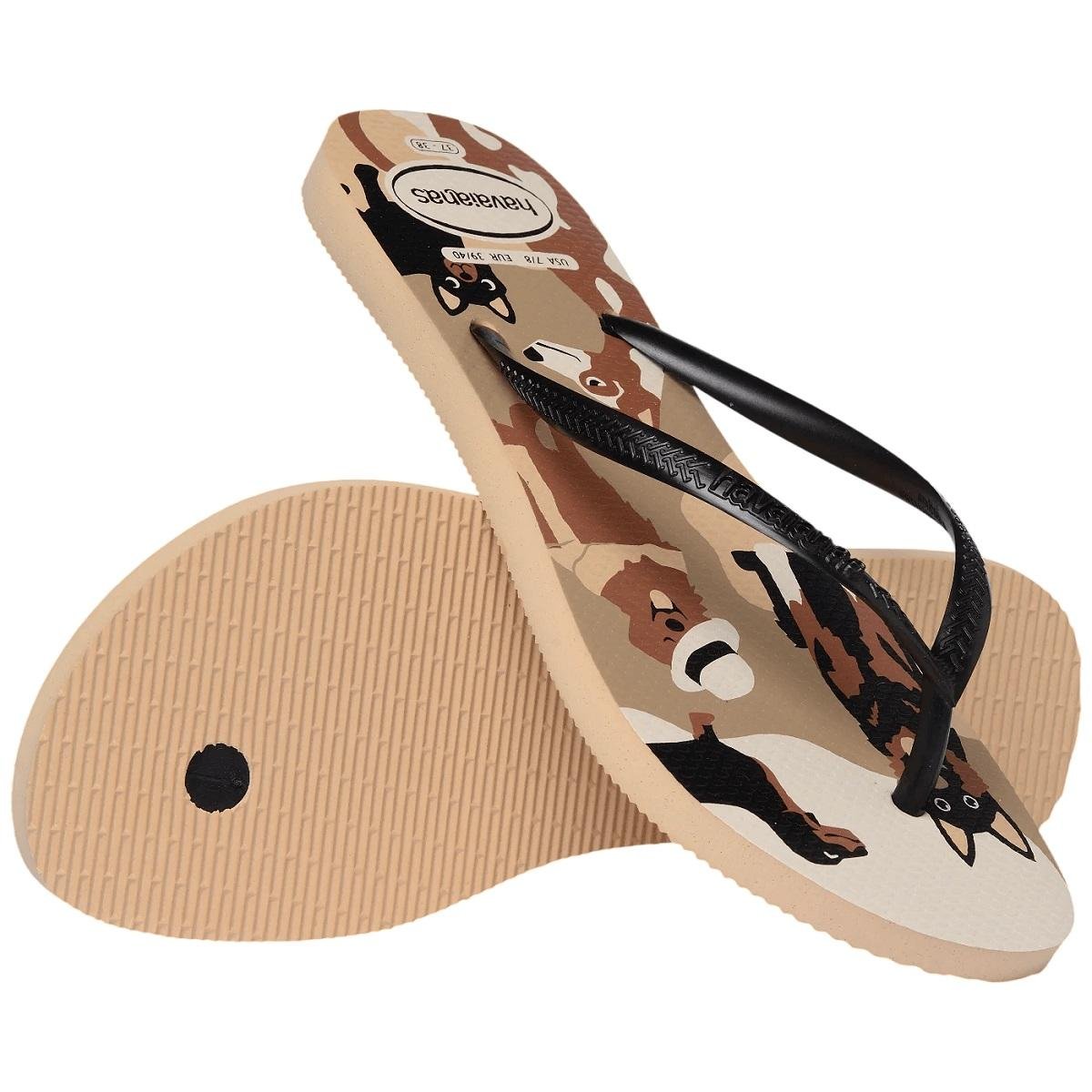 Chinelo Havaianas Feminino Slim Pets Bege Bege 4