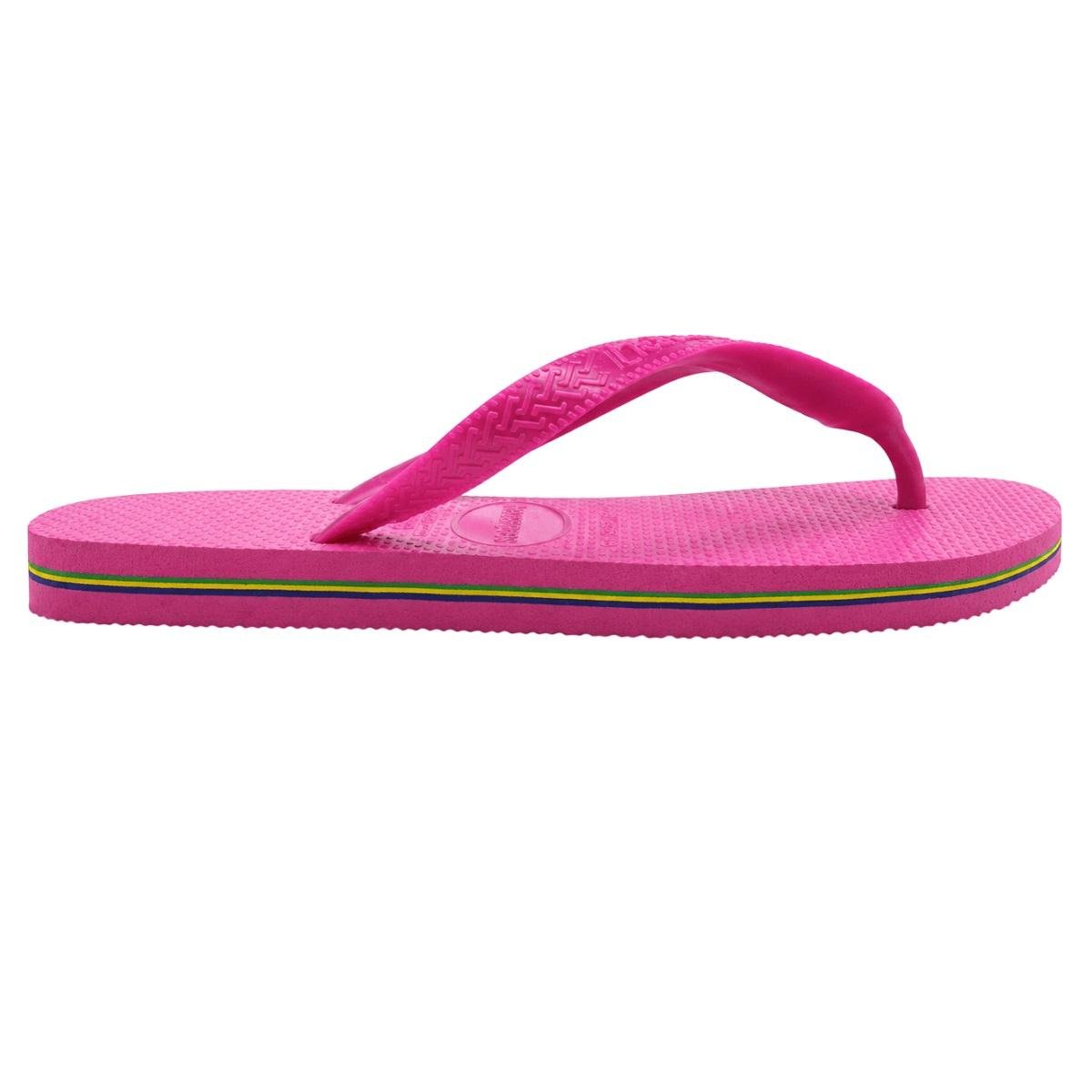 Chinelo Feminino Havaianas Brasil Logo 4000032 Rosa Rosa 2