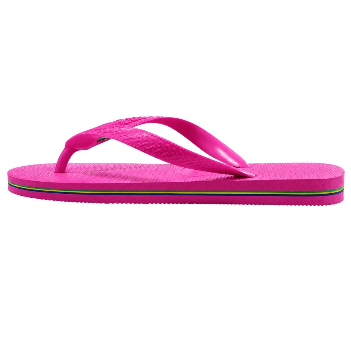 Chinelo Feminino Havaianas Brasil Logo 4000032 Rosa Rosa 3