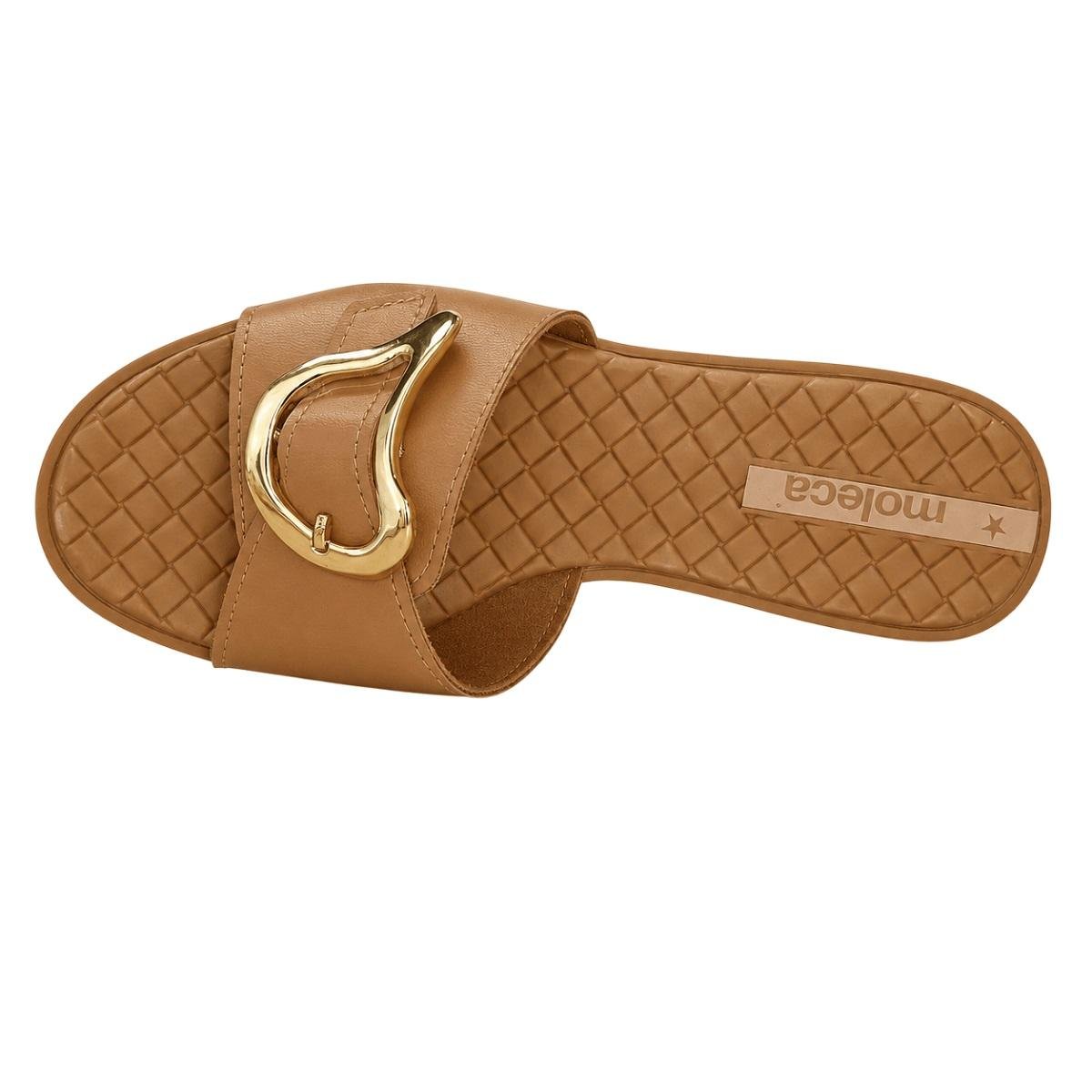 Rasteira Feminina Moleca 5297.686 Camel Marrom 3