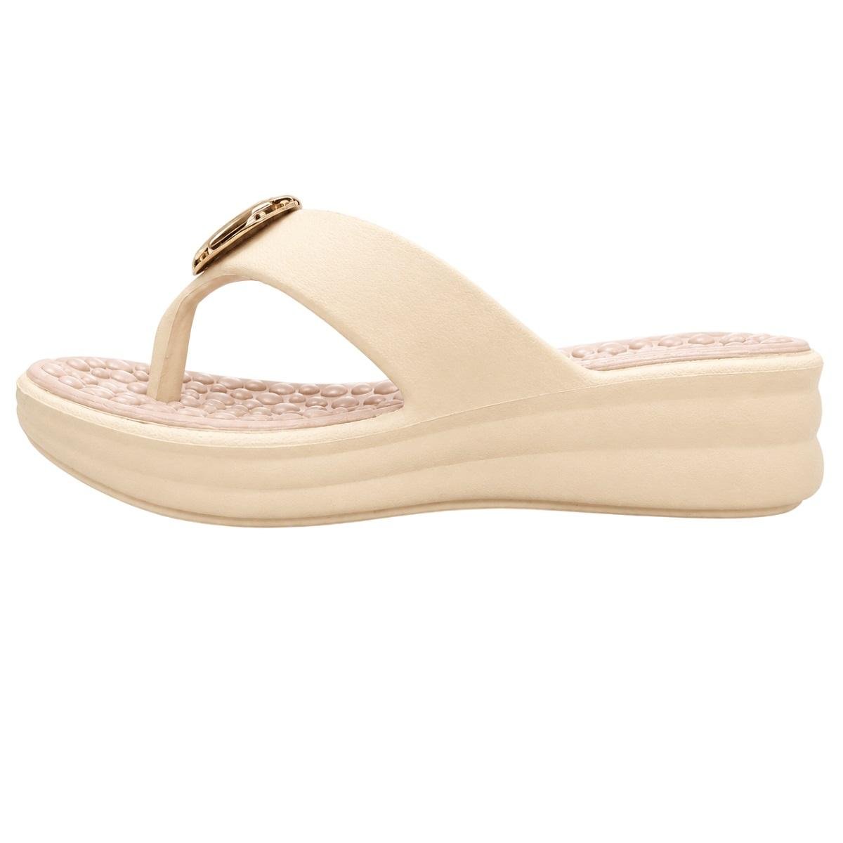 Tamanco Salto Baixo Feminino Modare Ultraconforto 7213.103 Creme Branco 2
