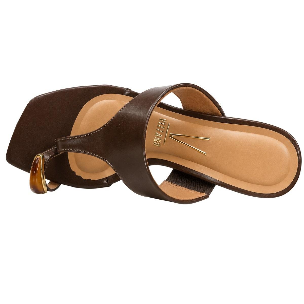 Tamanco Salto Médio Feminino Vizzano Ultraconforto 6579.102 Marrom Marrom 3
