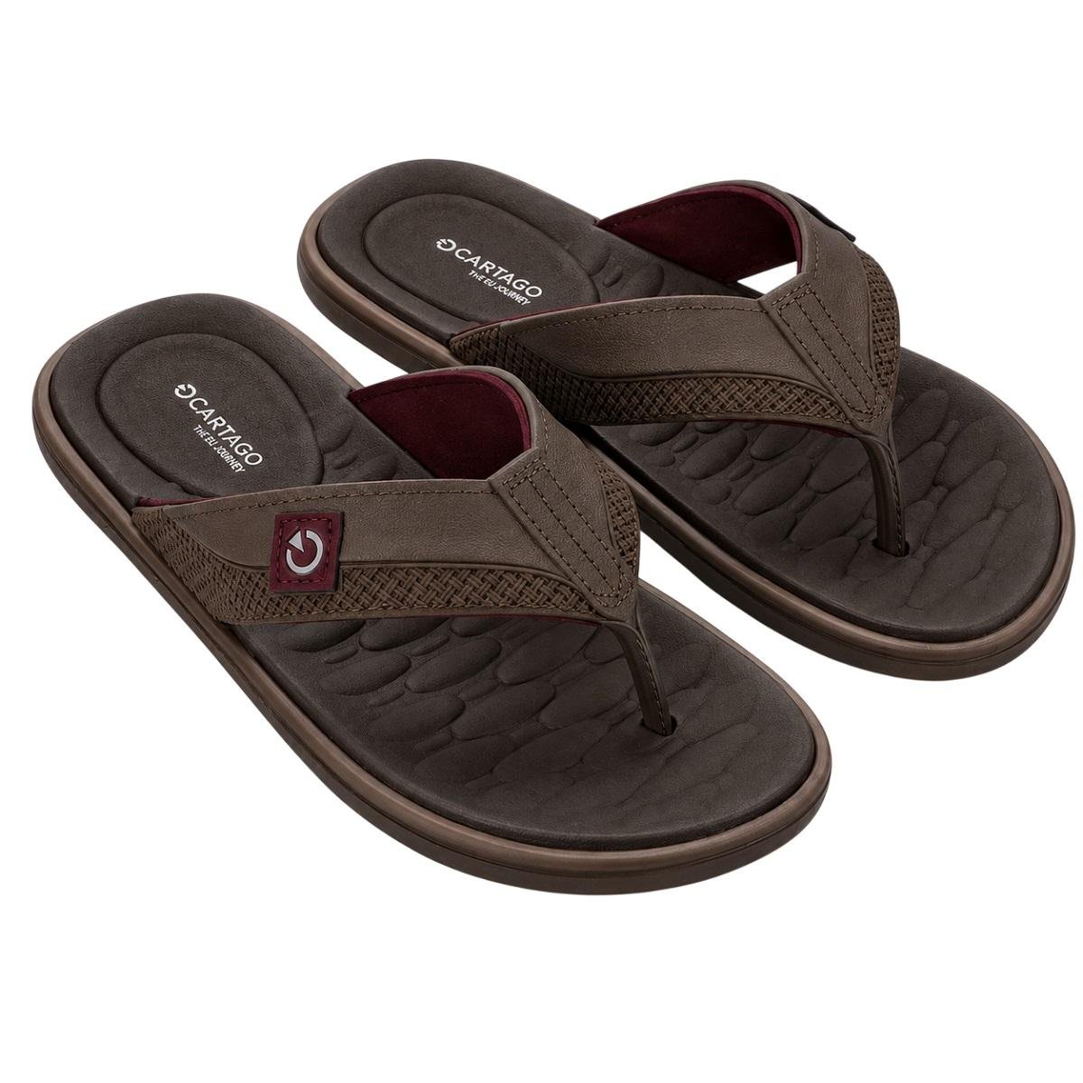 Chinelo Masculino Cartago Malta VII 12620 Marrom Marrom 3