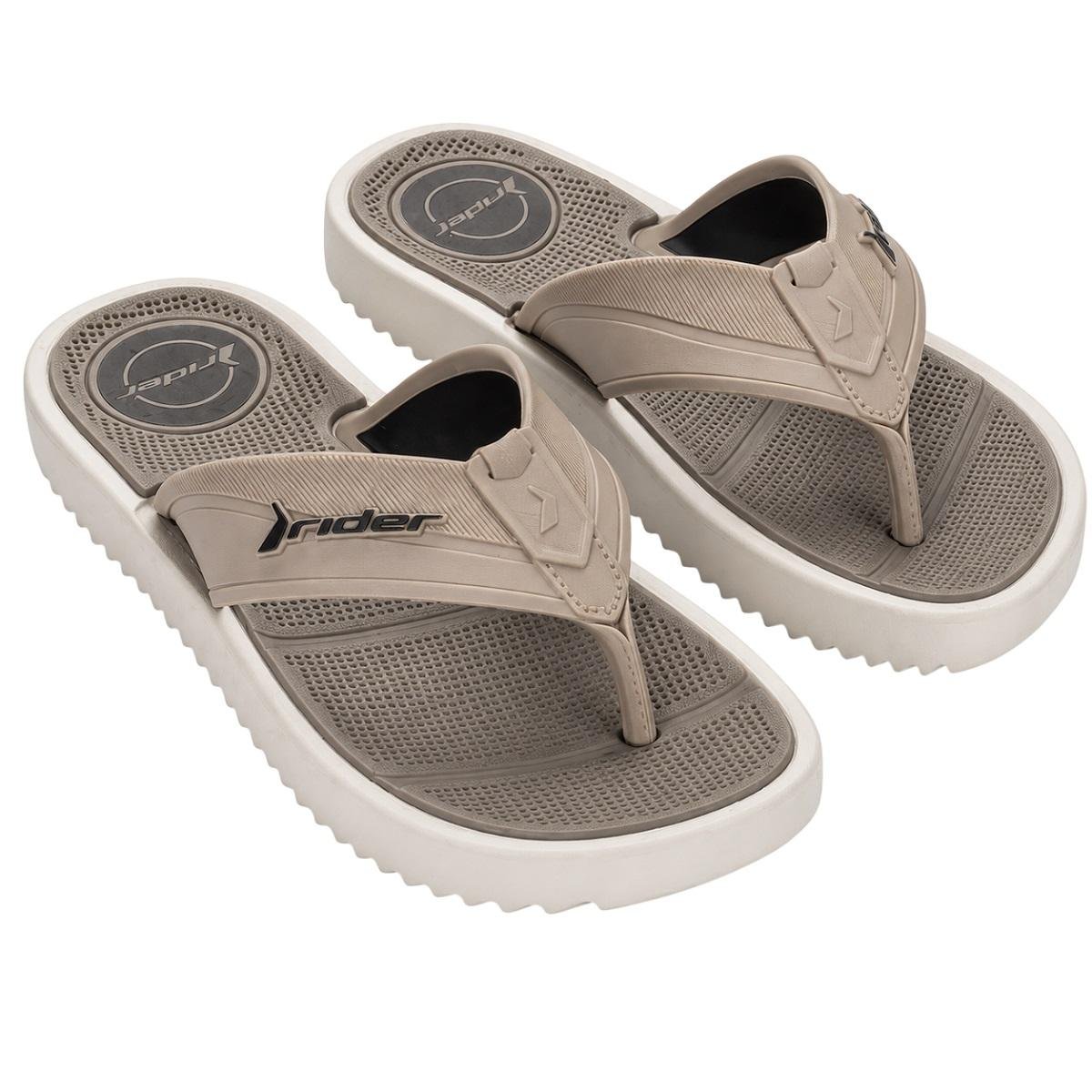 Chinelo Masculino Rider Trace Plus 12634 Bege Bege 3
