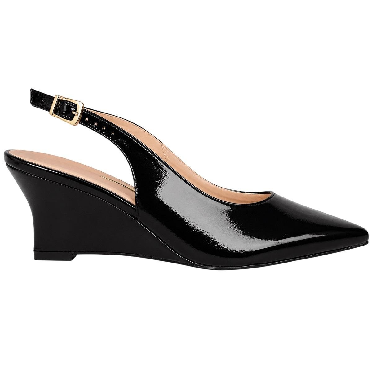 Sapato Slingback Anabela Feminina Vizzano 1483.101 Preto