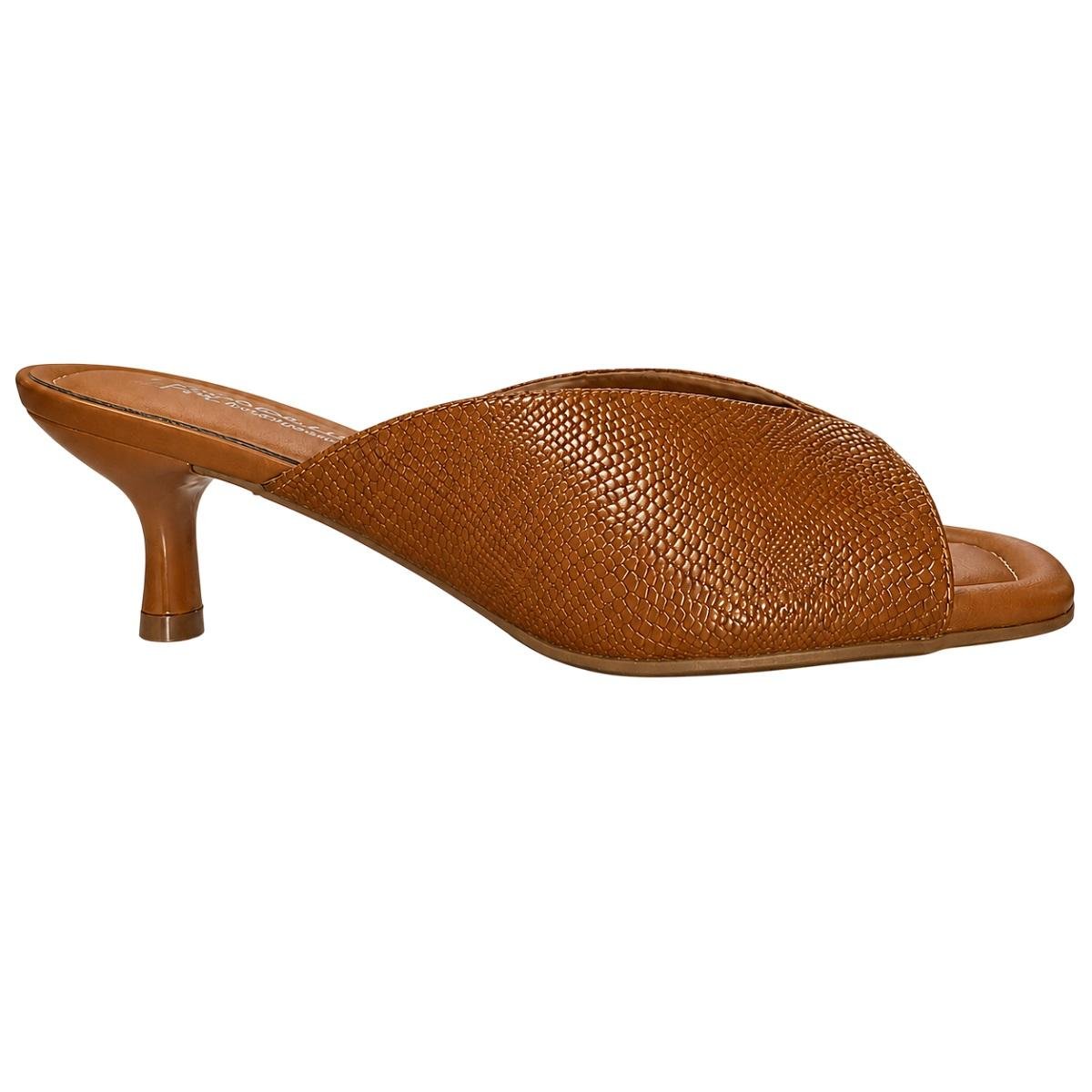 Tamanco Salto Fino Feminino Piccadilly 613001 Marrom Marrom | Renner