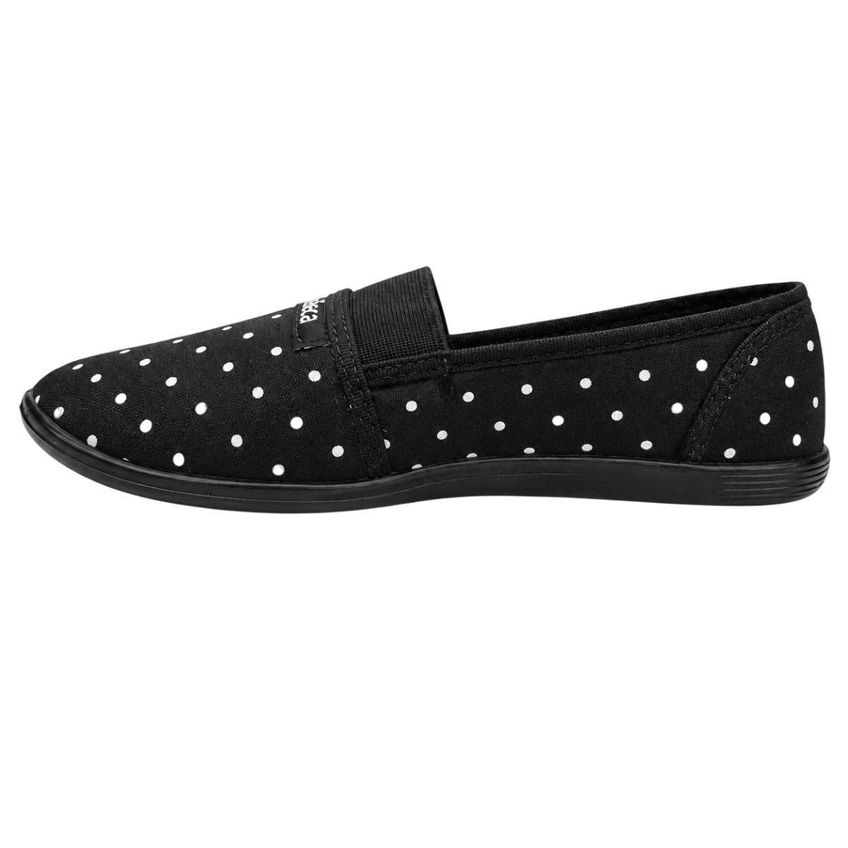 Sapatilha Alpargata Feminina Moleca Poa 520.59 Preto Preto 2