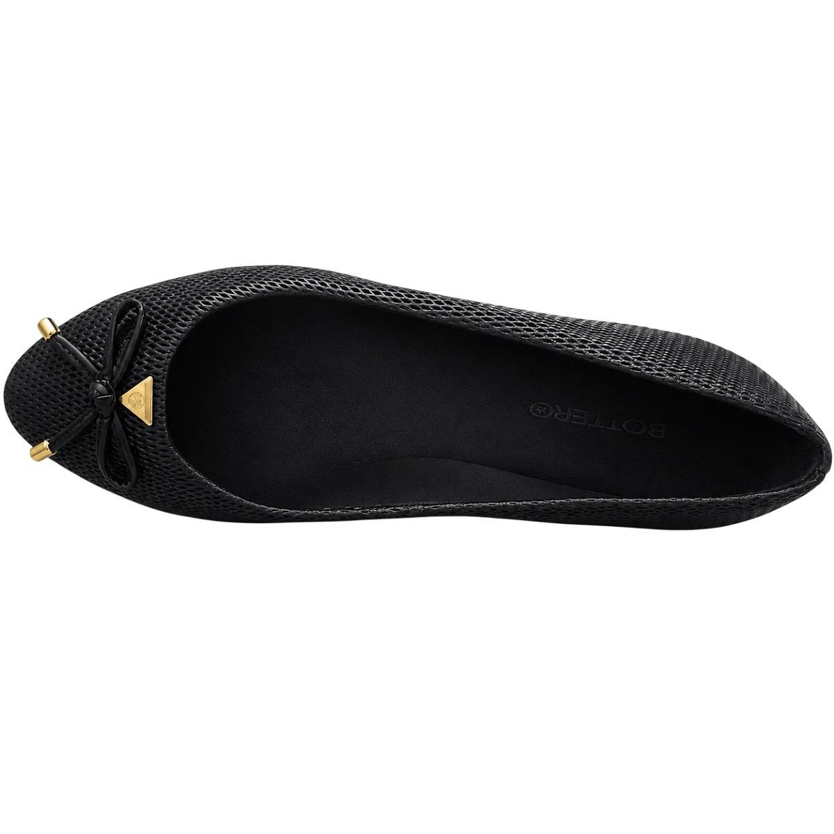 Sapatilha Feminina Bico Fino Bottero 378501 Preta Preto 3