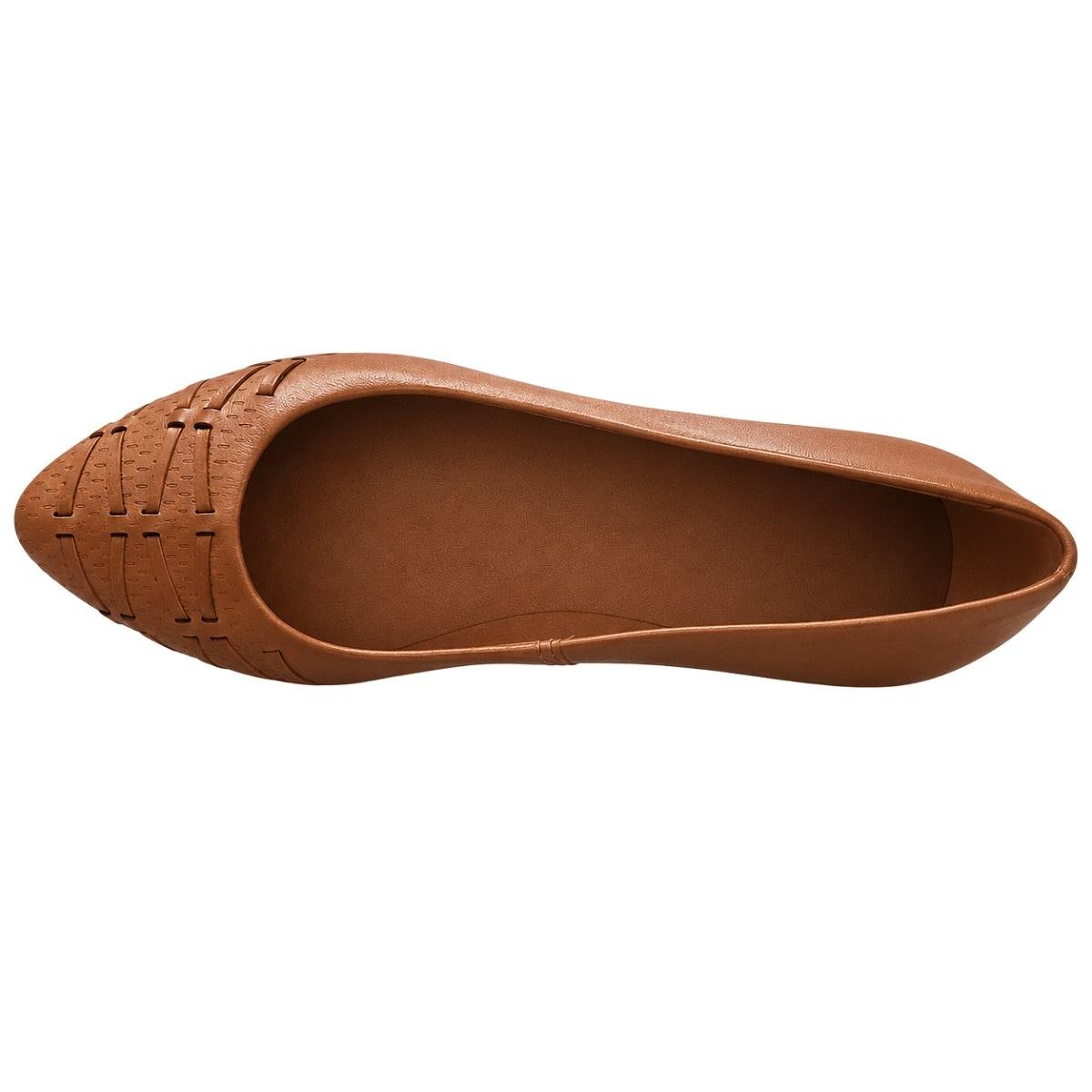 Sapatilha Feminina Bico Fino Bottero 378502 Caramelo Marrom 3