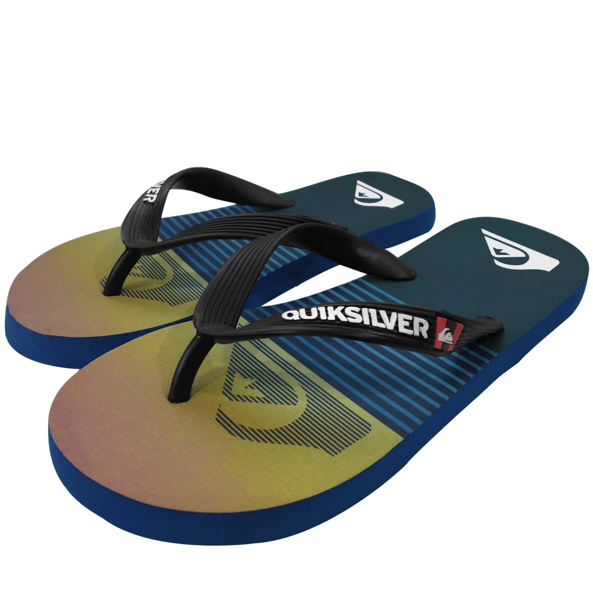 Chinelo Quiksilver Molokai Slab Stripe Marinho Azul 2