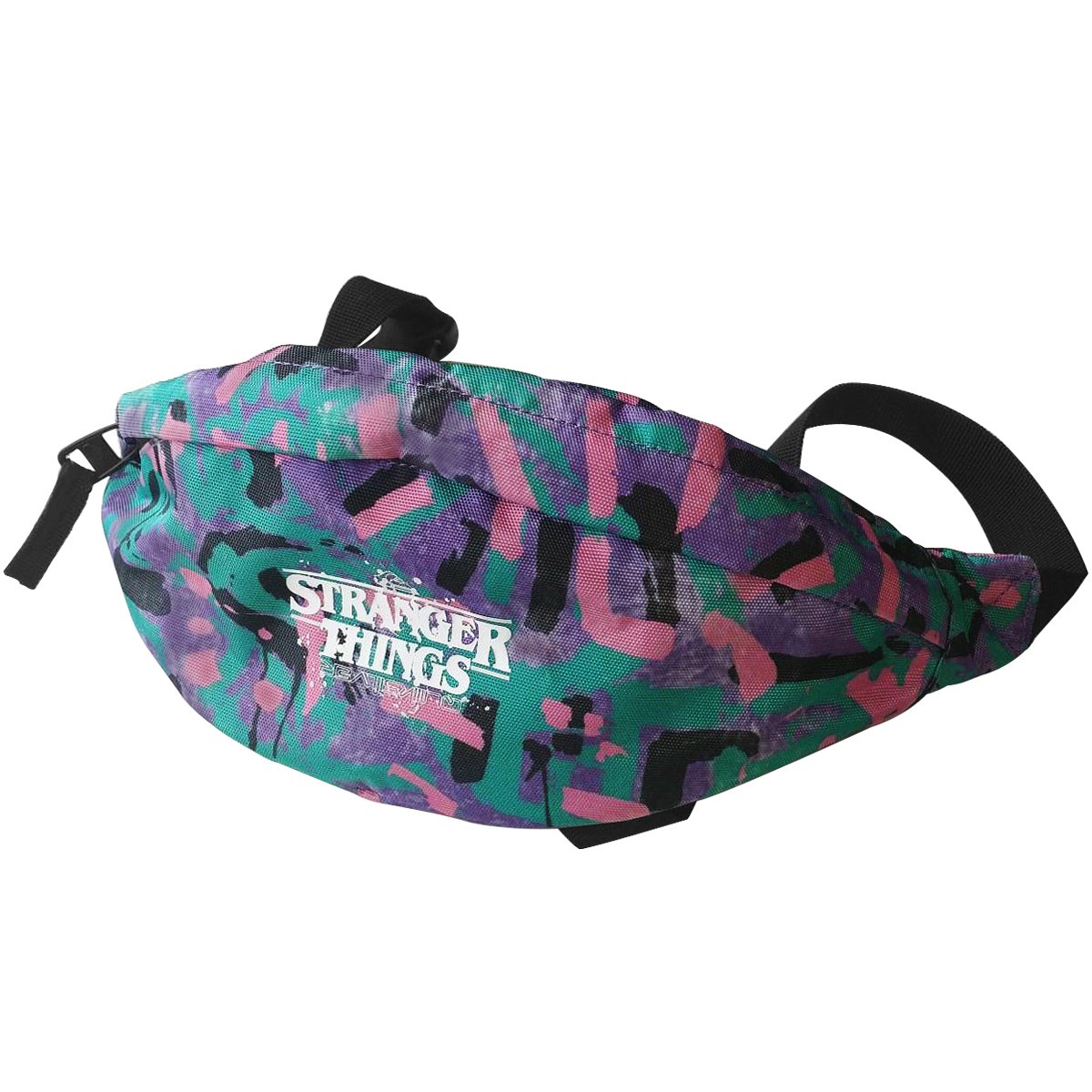 Pochete Quiksilver Stranger Things Belt Bag Full Print Purple Roxo 2