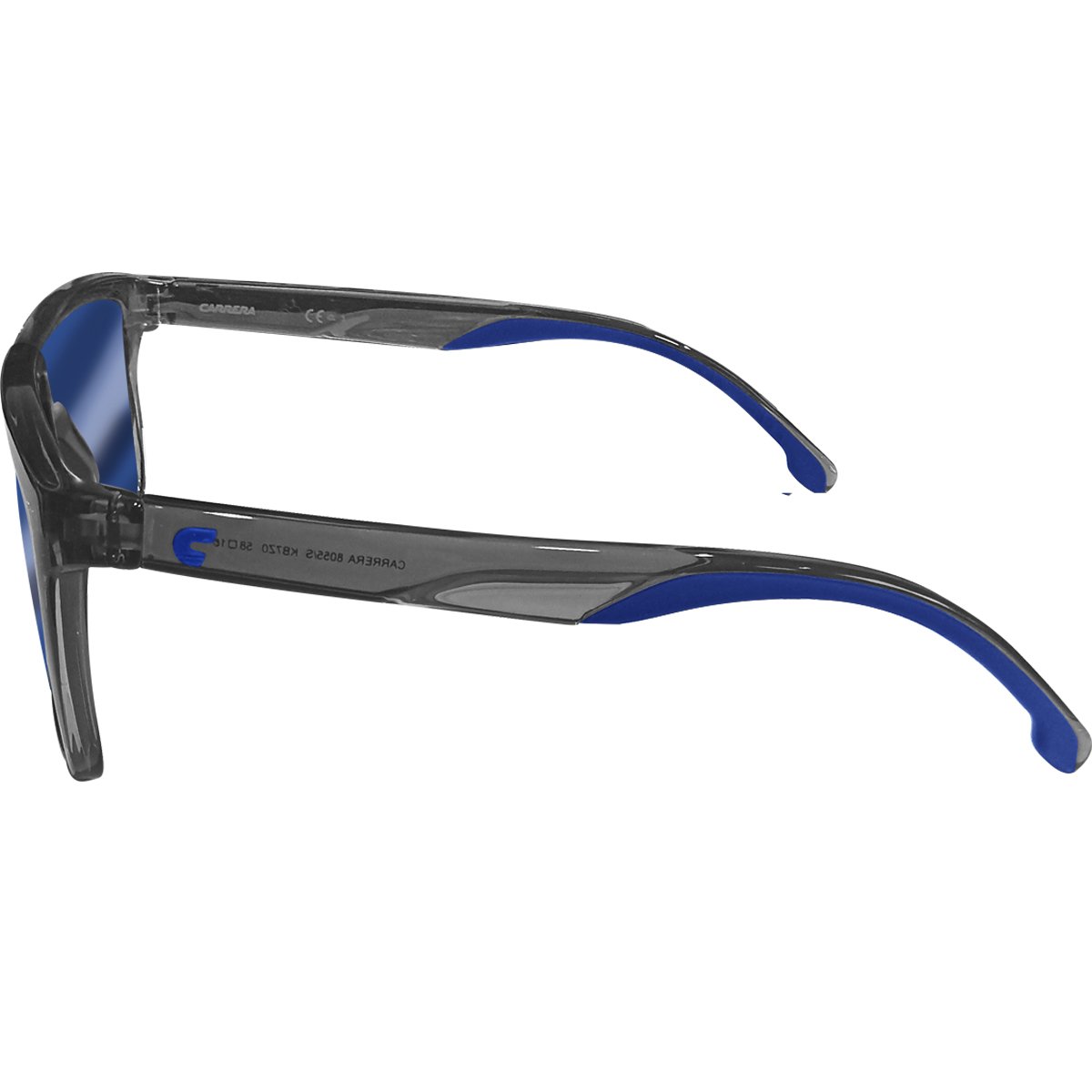 Óculos Carrera 8055 KB7 Grey Transparente/Lente Azul Espelhada Preto 3
