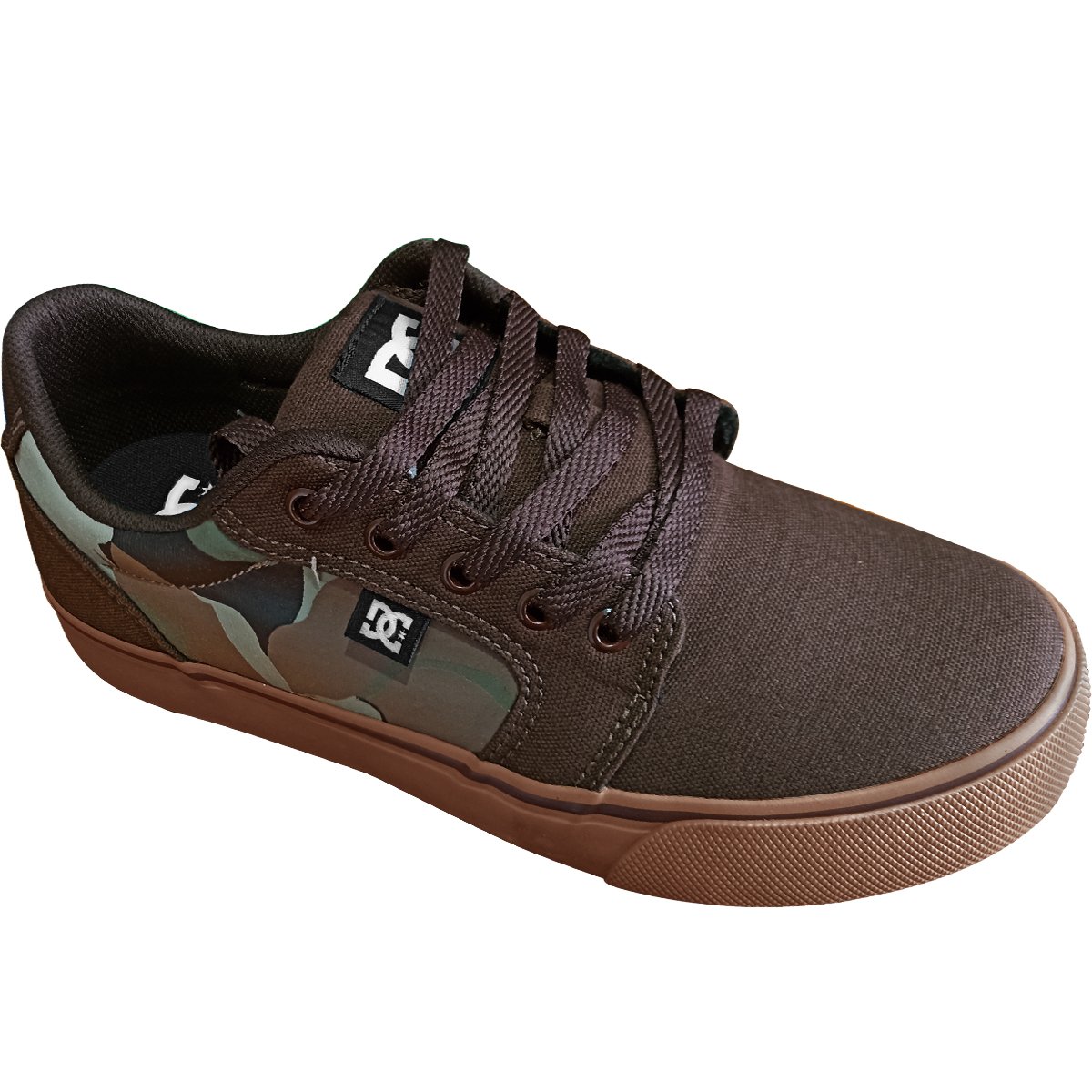 Tênis Dc Shoes Anvil TX LA Camo Marrom Gum