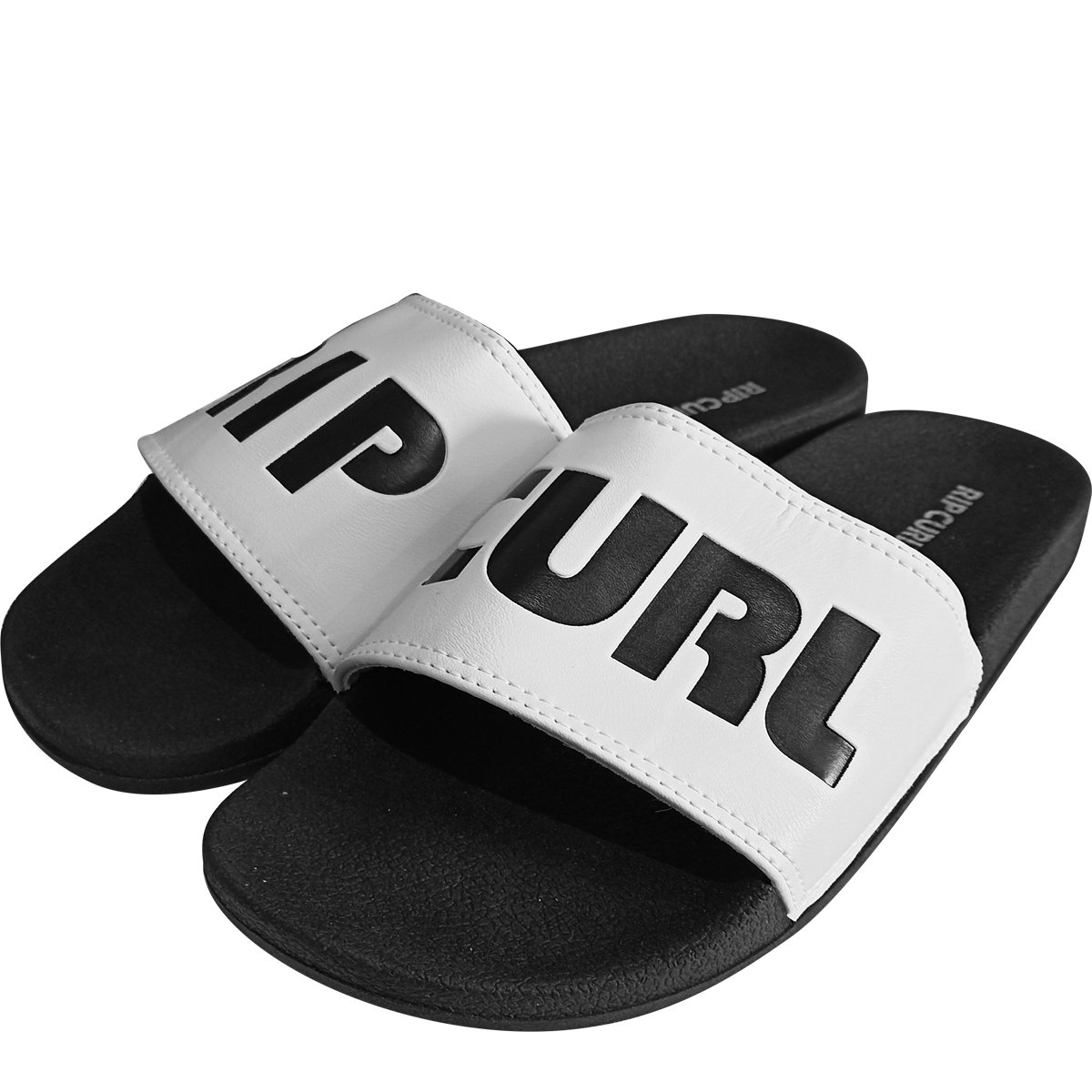 Chinelo Rip Curl Slide RC Corp Black White Preto 2