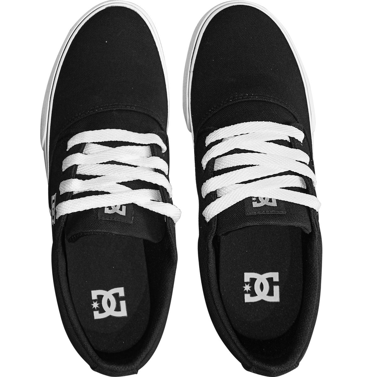 Tênis Dc Shoes New Flash 2 Tx Black e White Preto 2