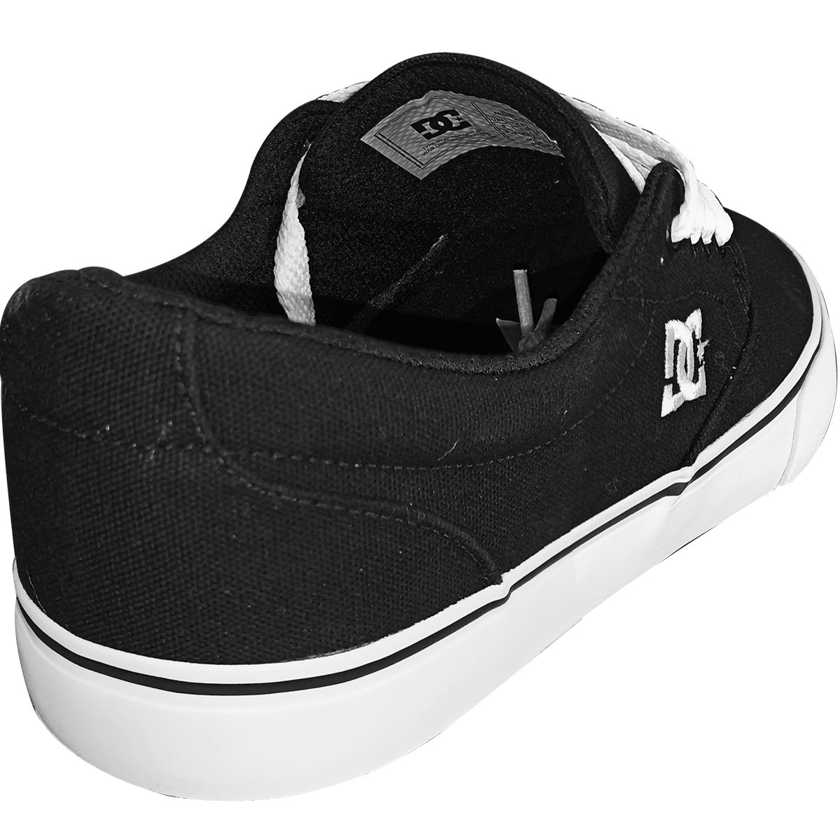 Tênis Dc Shoes New Flash 2 Tx Black e White Preto 4