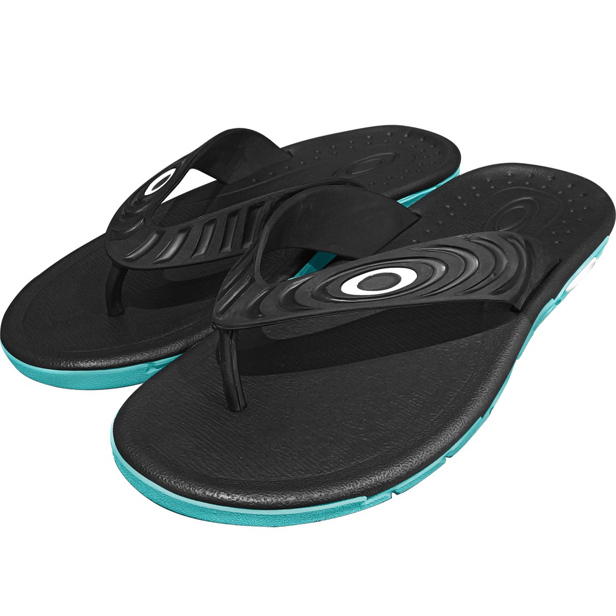 Chinelo Oakley Crowd Black Turquoise