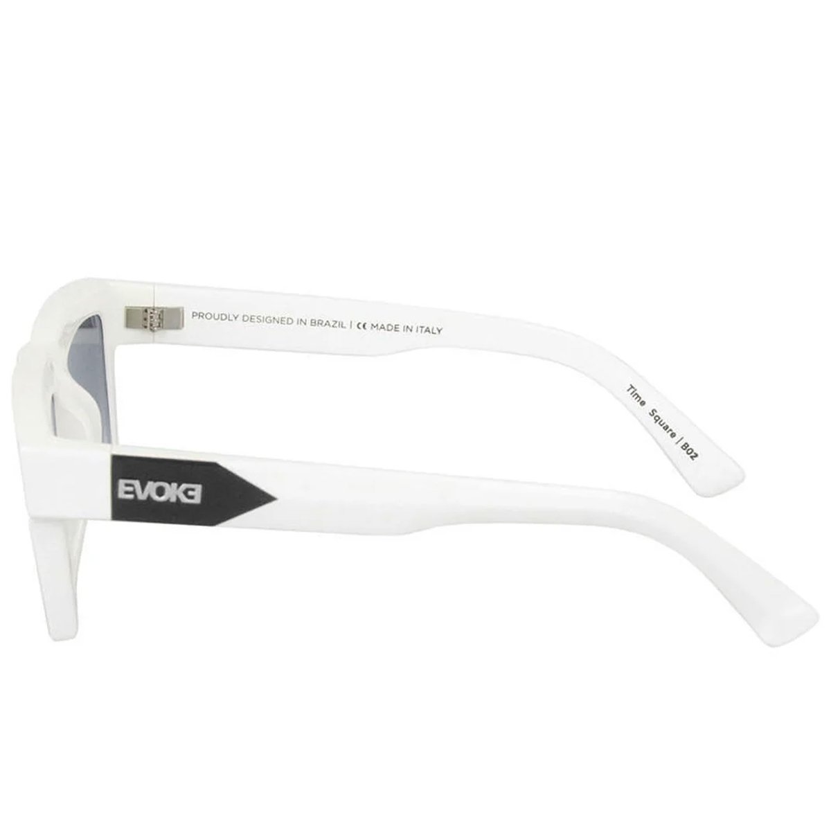 Óculos Evoke Time Square B02 Retrô Shine White/Lente Gray Gradient Branco 3