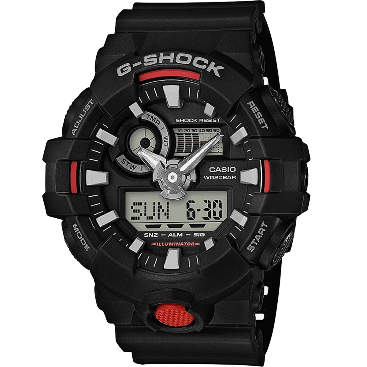 Relógio Casio G-Shock Digital e Analógico GA-700-1ADR Preto Preto 1