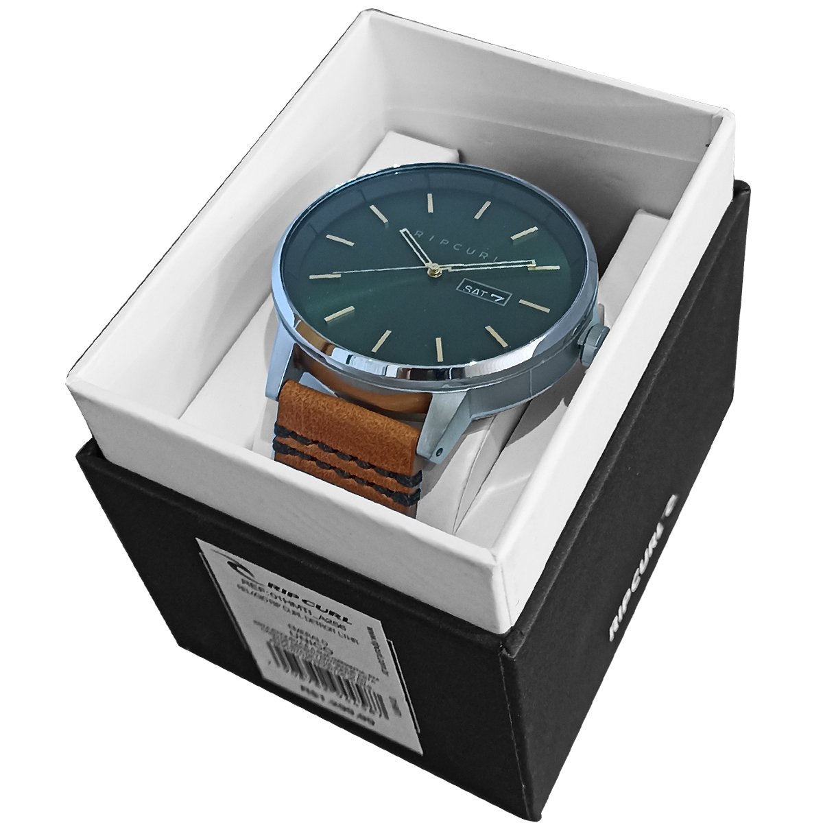 Relógio Rip Curl Detroit Leather Emerald Prata 5
