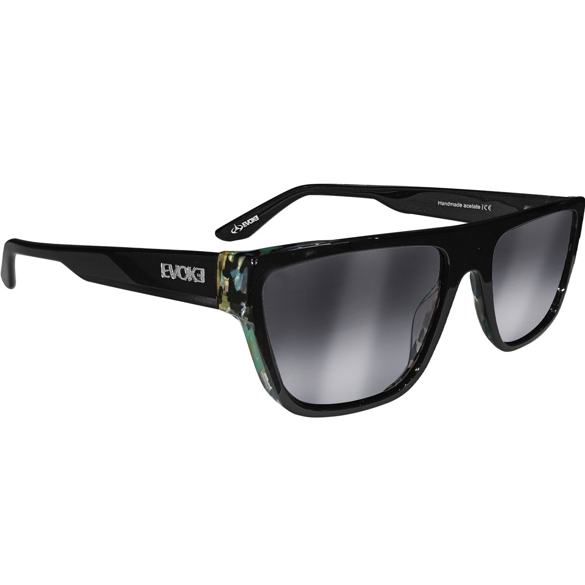 Óculos Evoke Anverse BRA02 Black Shine Green/Lente Shiny Gray
