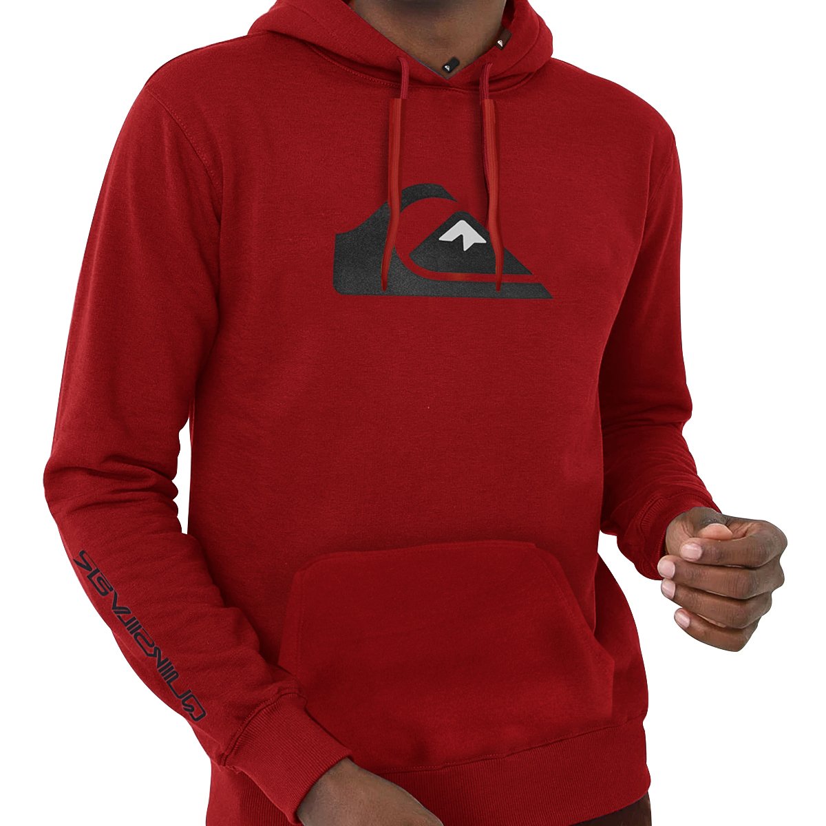 Moletom Quiksilver Comp Logo 2.0 Vermelho Reforçado 305G com Capuz Vermelho 3