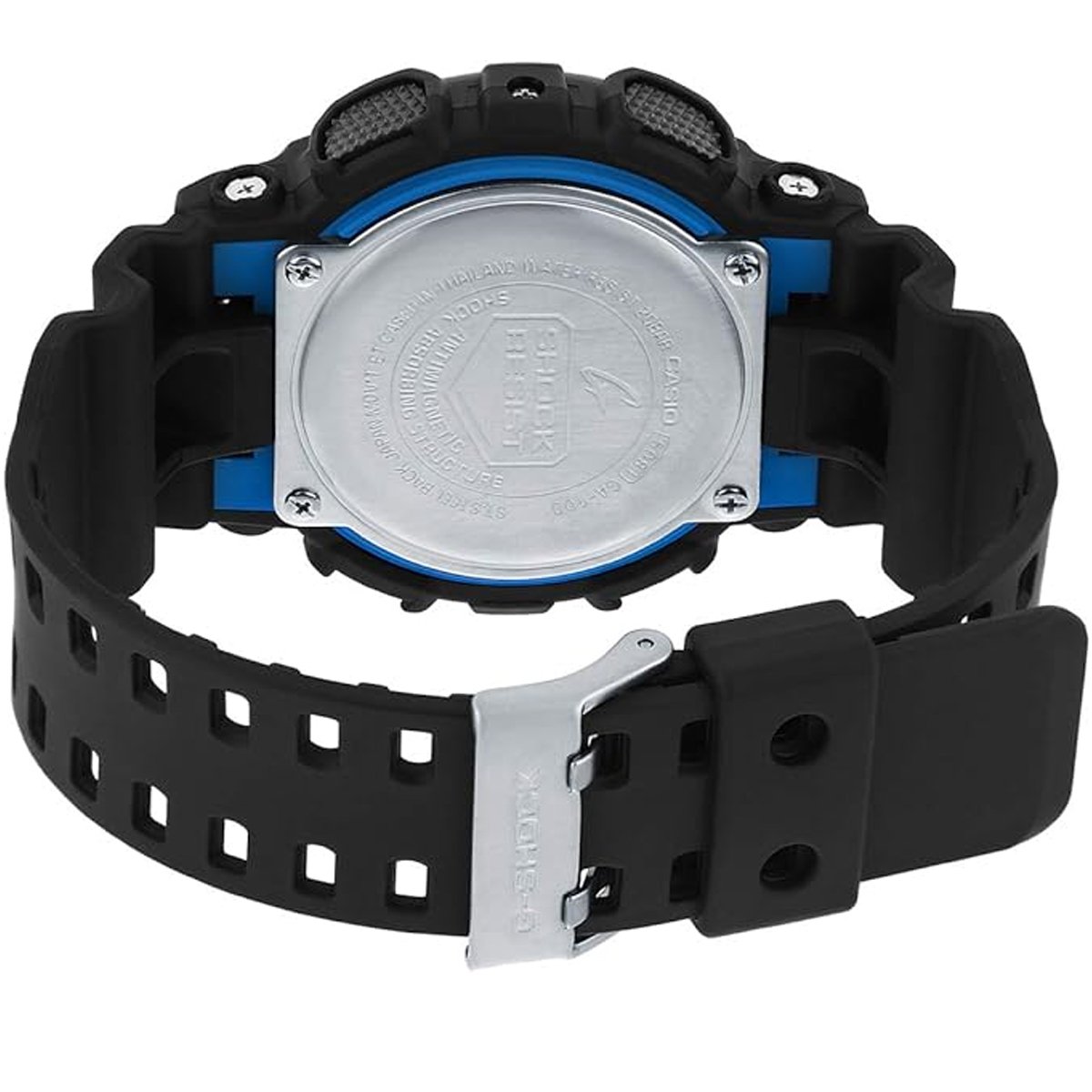 Relógio Casio G-Shock Digital e Analógico GA-100-1A2DR Preto e Azul Preto 5