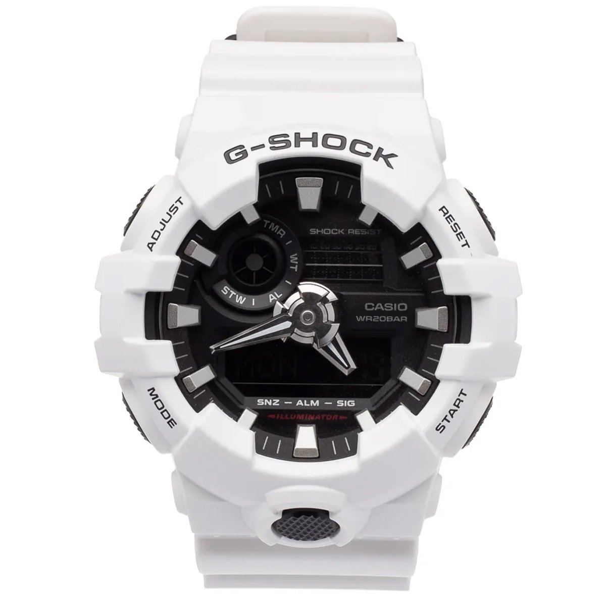 Relógio Casio G-Shock Digital e Analógico GA-700-7ADR Branco e Preto Branco 2