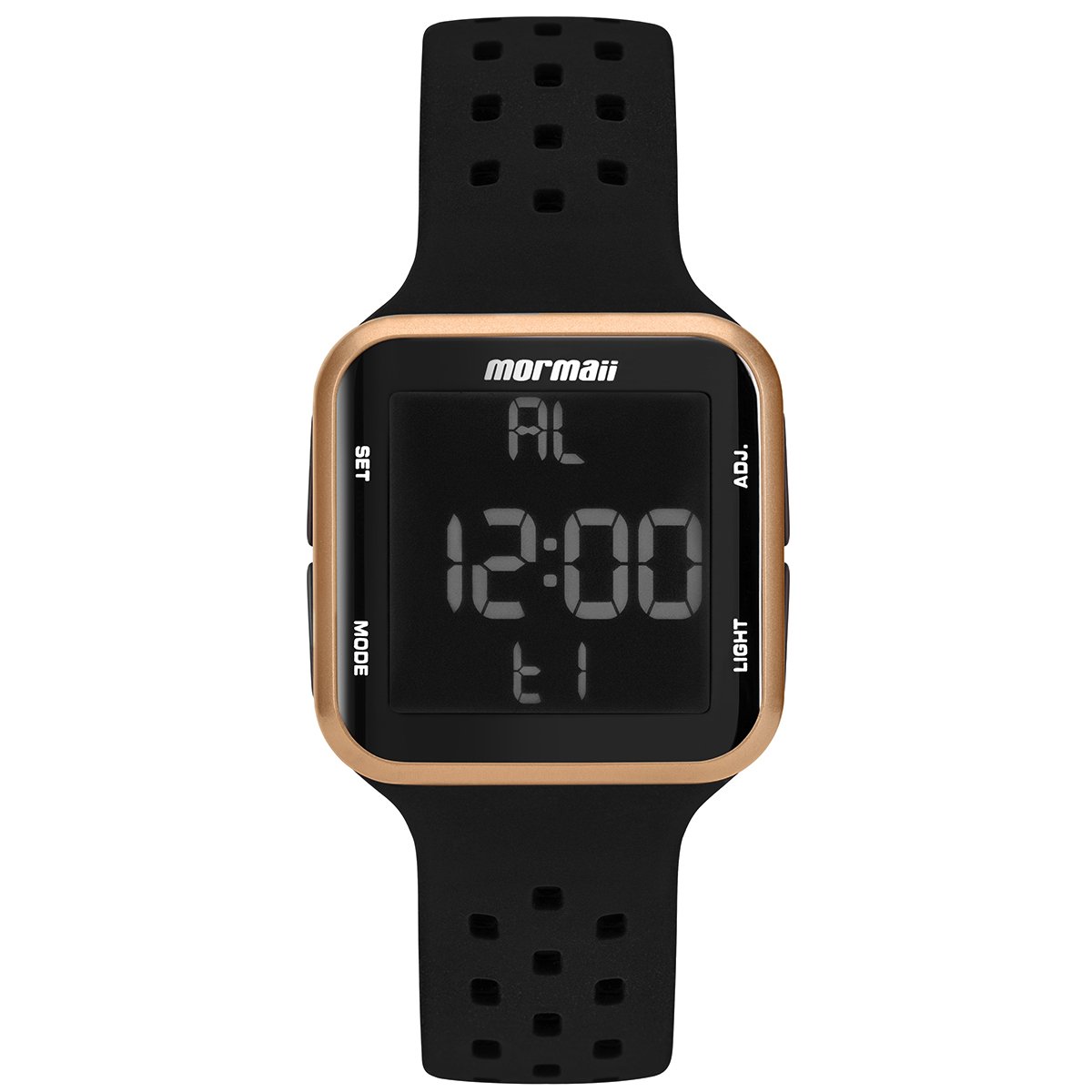 Relógio Mormaii Digital MO6600/8J Preto e Rose Preto 1