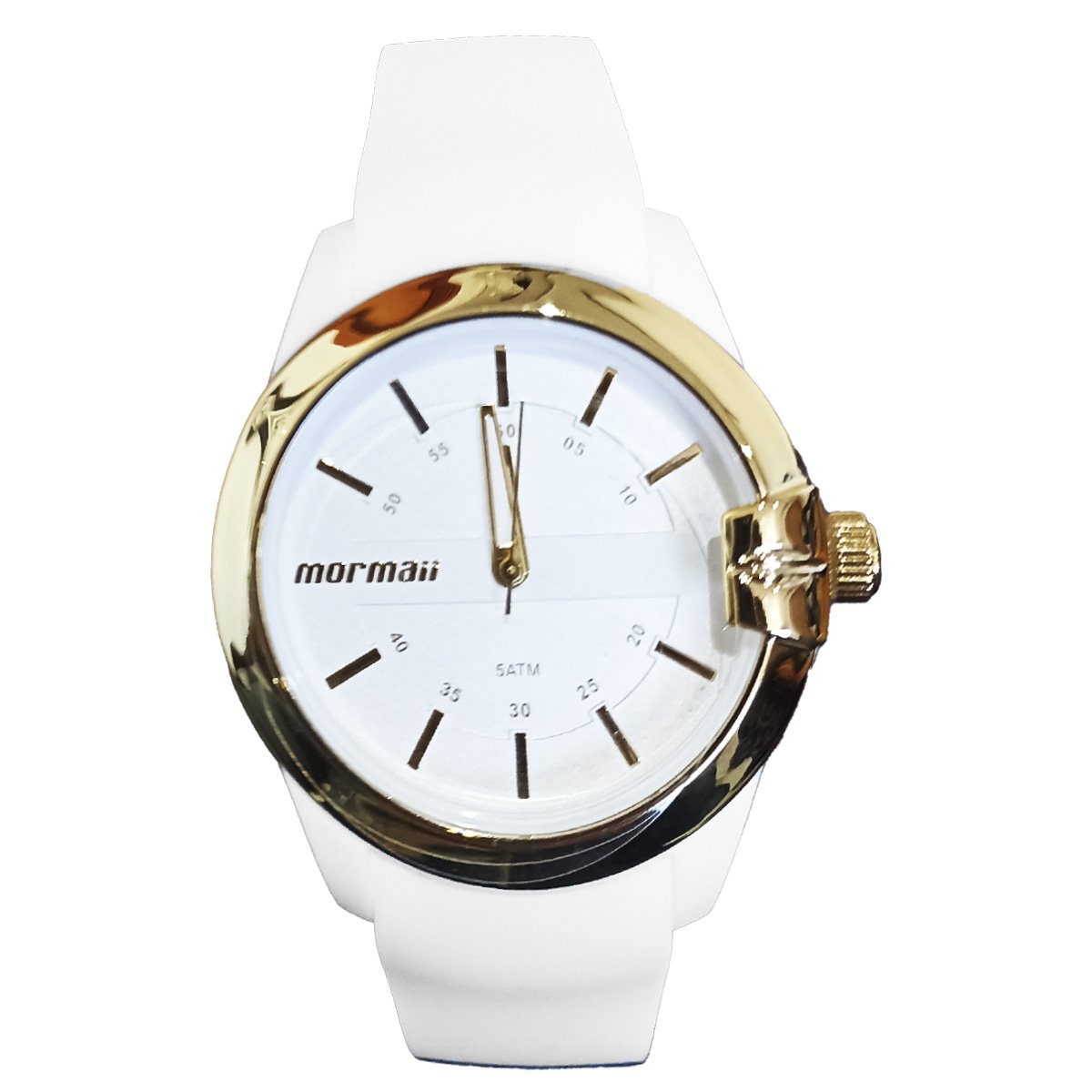 Relógio Mormaii Analogico MOPC21JAG/8B Branco e Dourado Branco 2