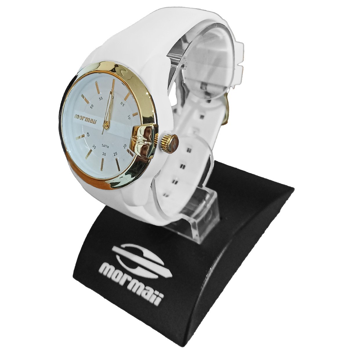 Relógio Mormaii Analogico MOPC21JAG/8B Branco e Dourado Branco 5