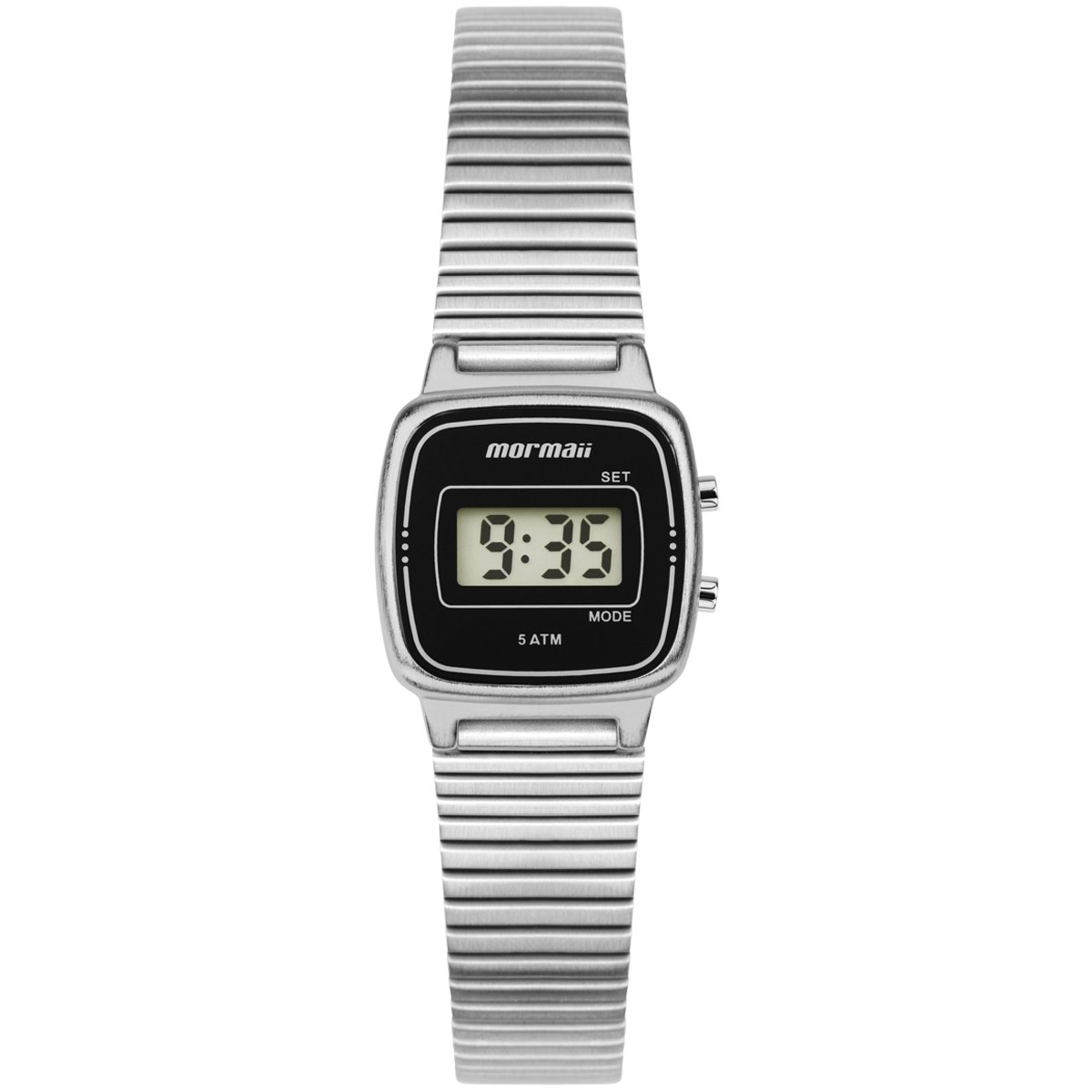 Relógio Mormaii Digital Vintage MO05301/4P Prata