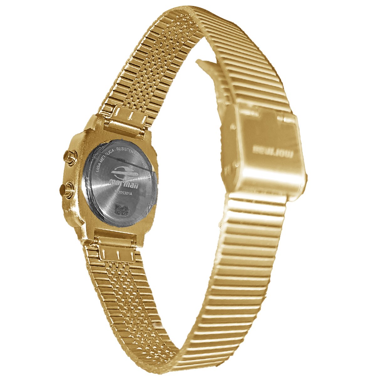 Relógio Mormaii Digital Vintage MO05301/4D Dourado Dourado 3