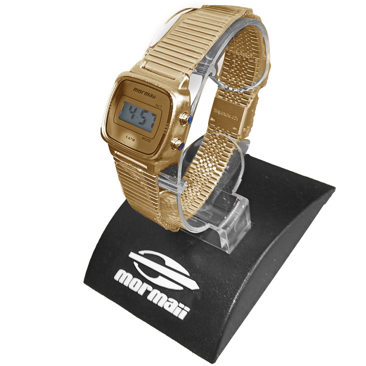 Relógio Mormaii Digital Vintage MO05301/4D Dourado Dourado 4