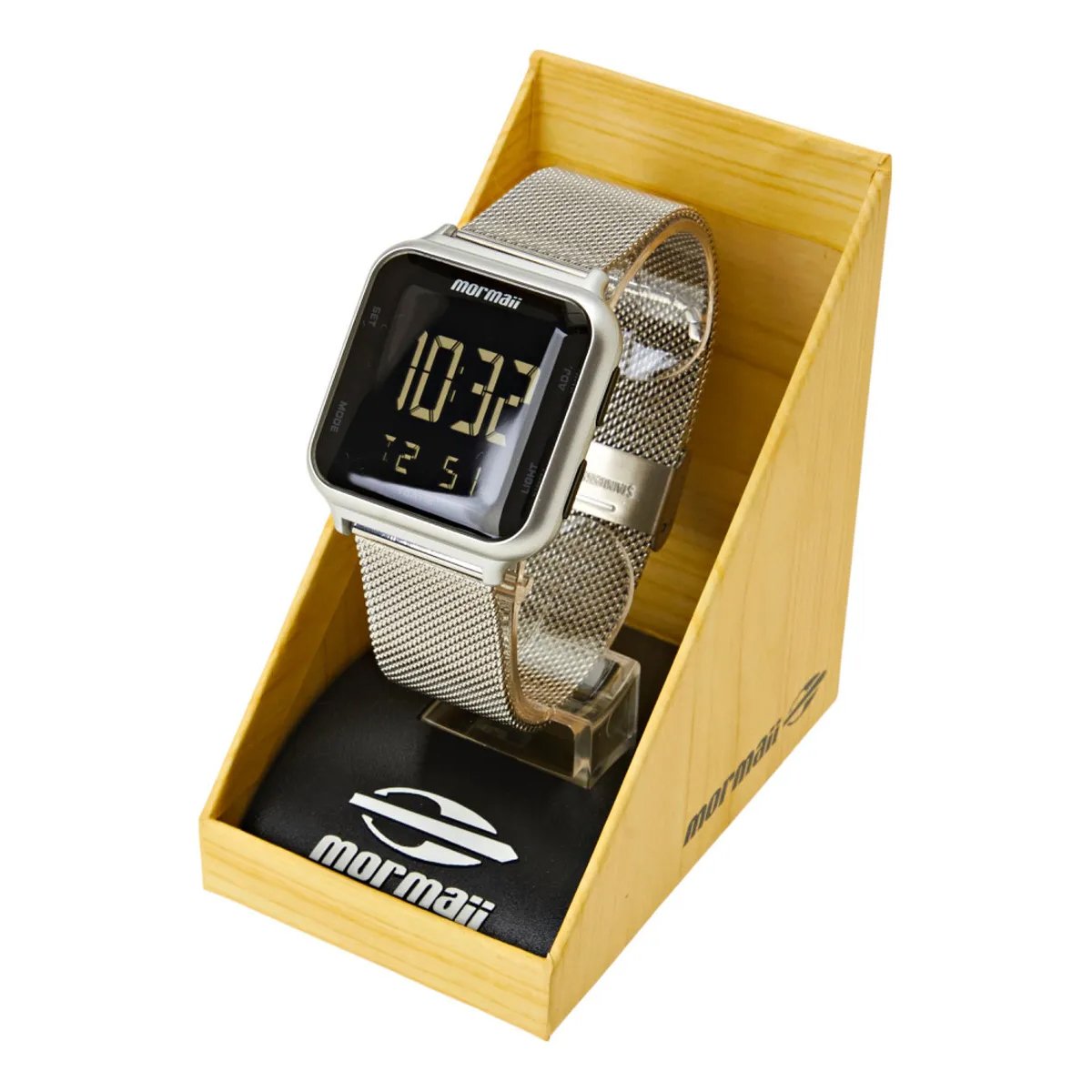 Relógio Mormaii Digital MO6600AK/7K Prata Prata 3