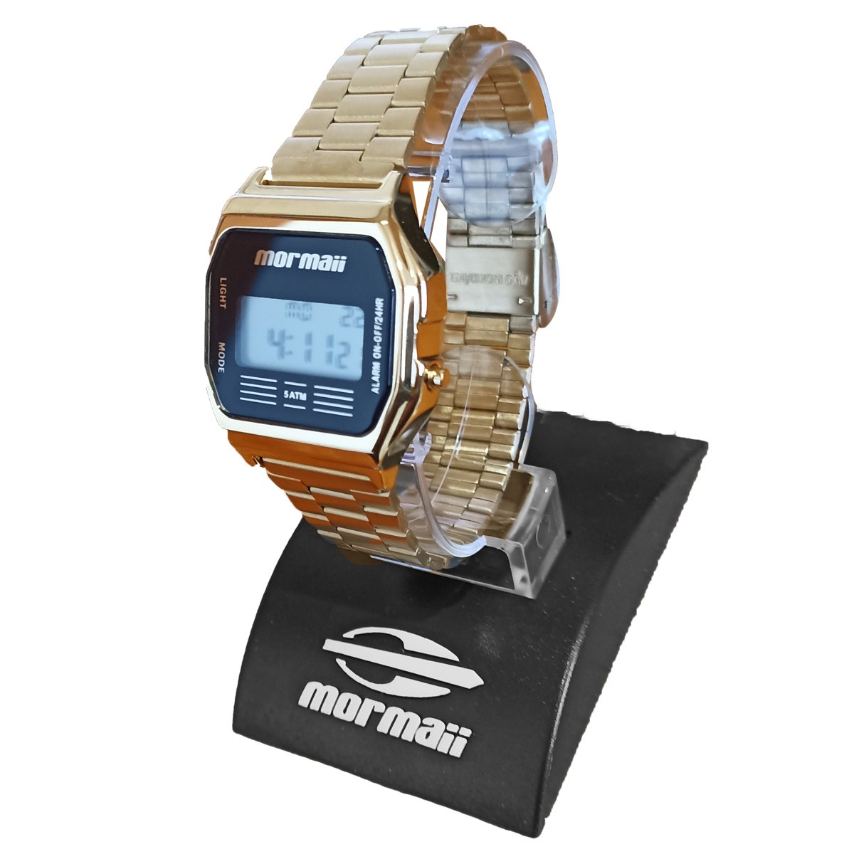 Relógio Mormaii Digital Vintage MOBJ3808AB/4P Dourado Dourado 5
