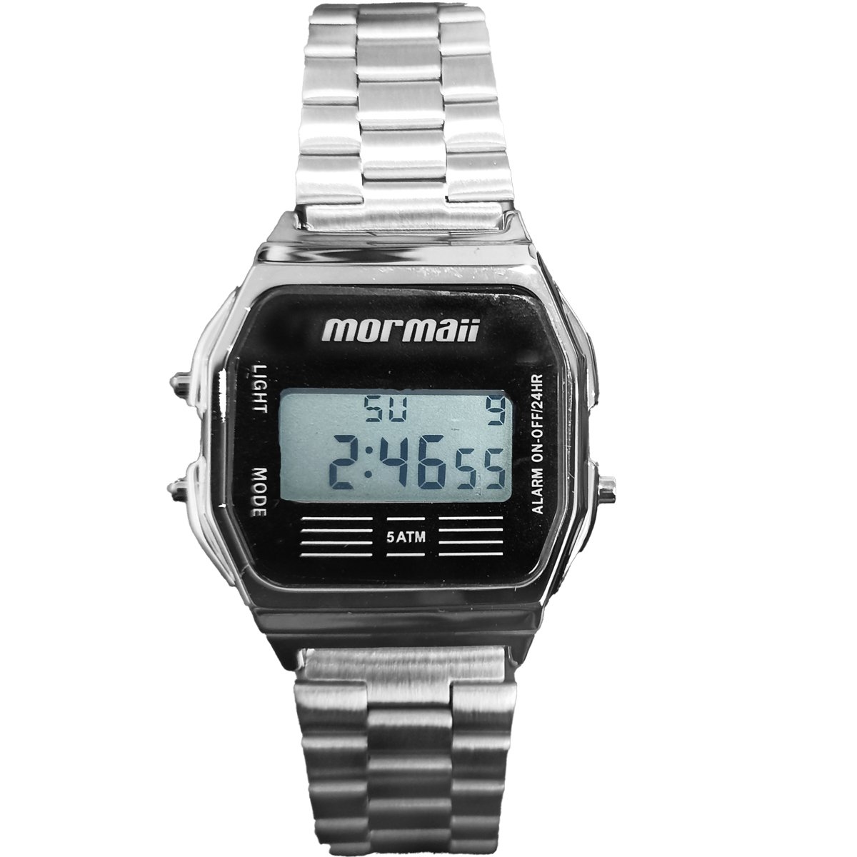 Relógio Mormaii Digital Vintage MOBJ3808AA/3P Prata Prata 2
