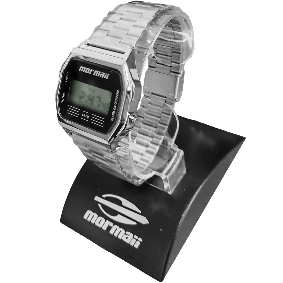 Relógio Mormaii Digital Vintage MOBJ3808AA/3P Prata Prata 5