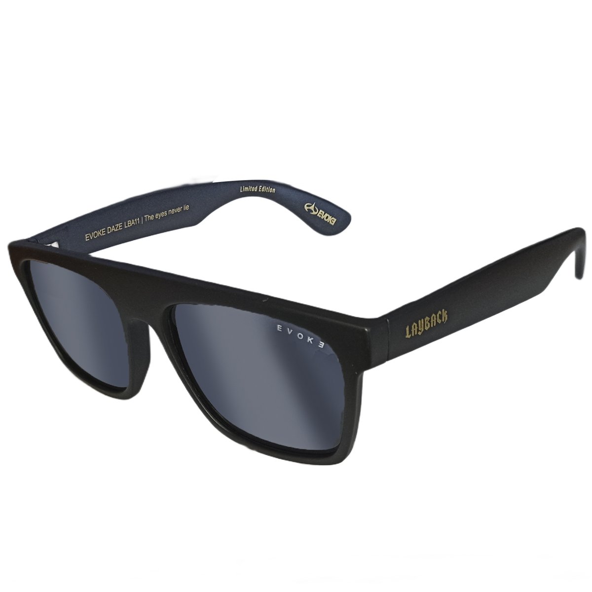 Óculos Evoke Daze Layback LBA11 Black Matte /Lente Yellow Gray Preto 4