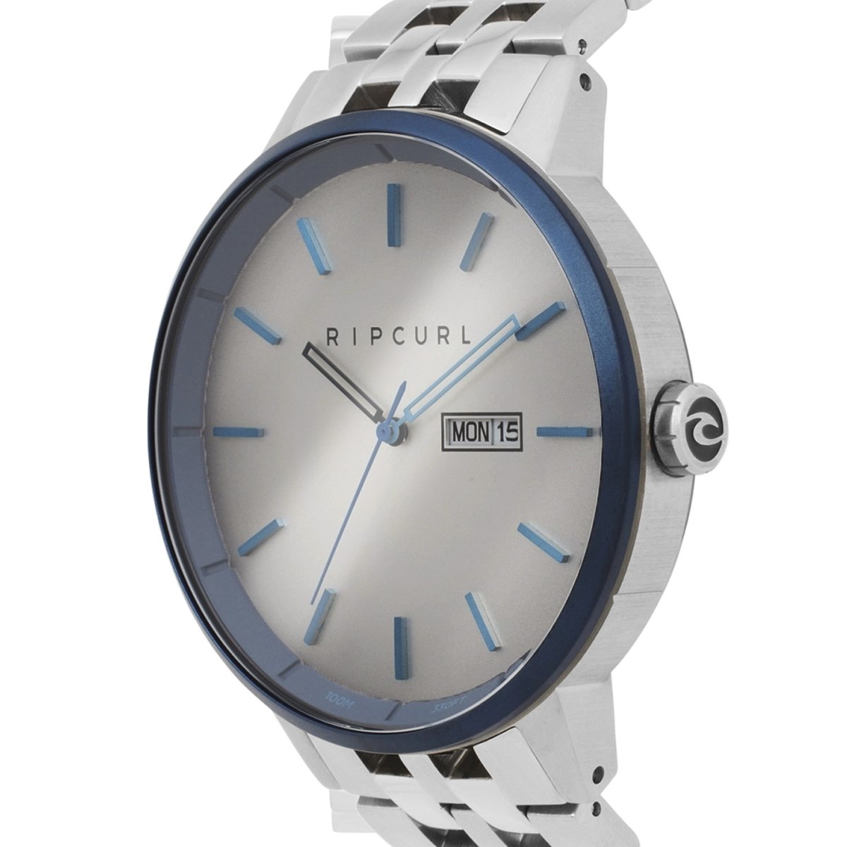 Relógio Rip Curl Detroit Silver SSS White Blue Prata 2