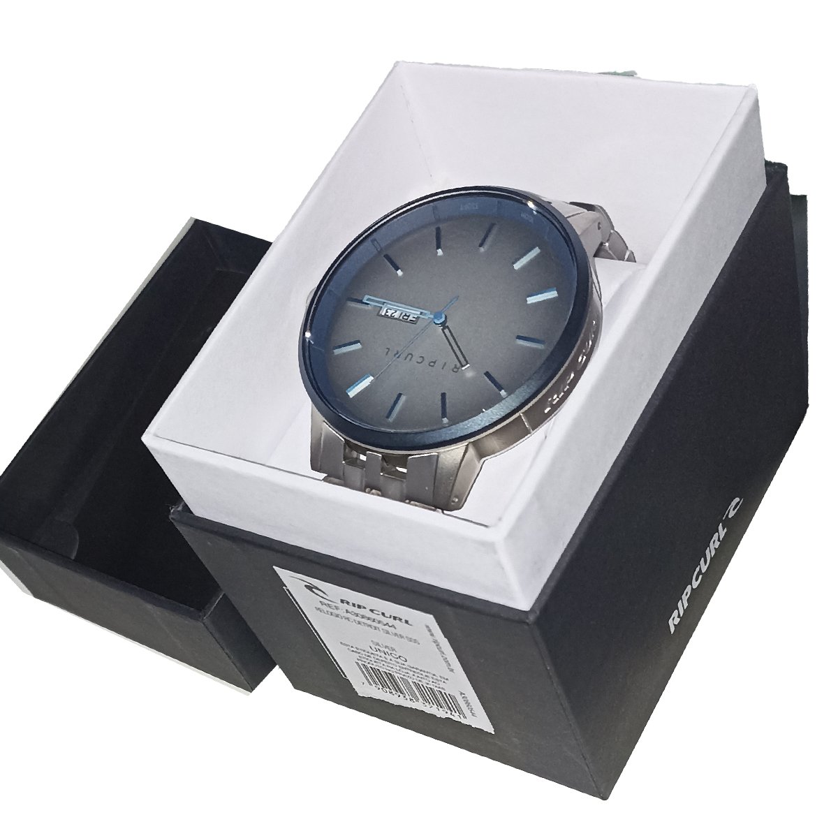 Relógio Rip Curl Detroit Silver SSS White Blue Prata 5