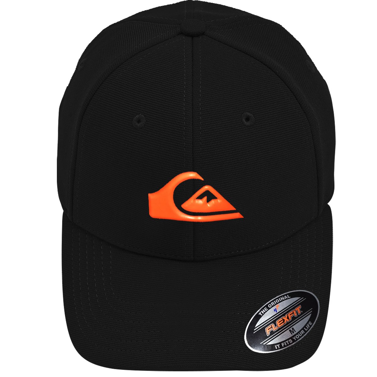 Boné Quiksilver Orange Logo Black Preto 2