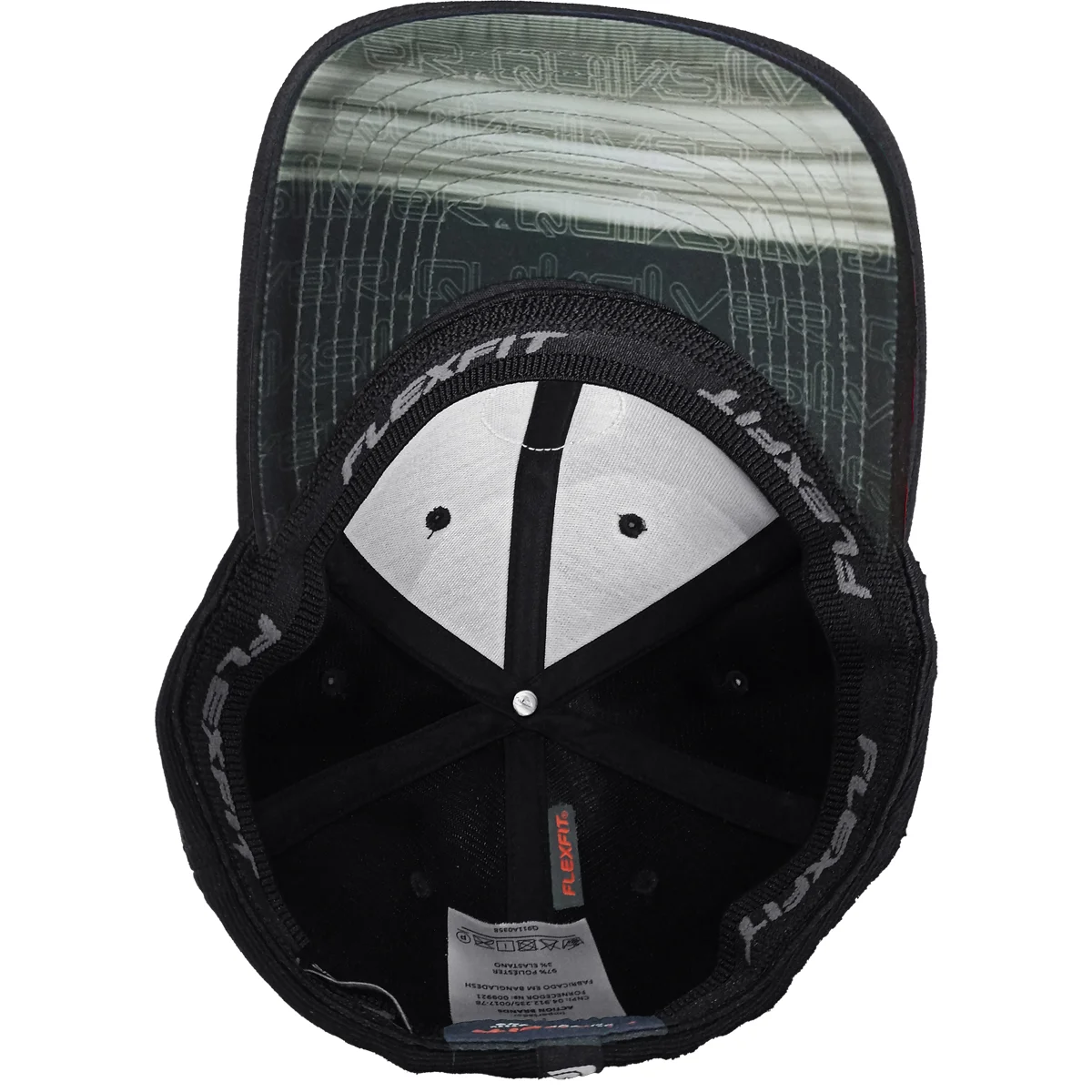 Boné Quiksilver Emb Type Down Word Black Preto 5