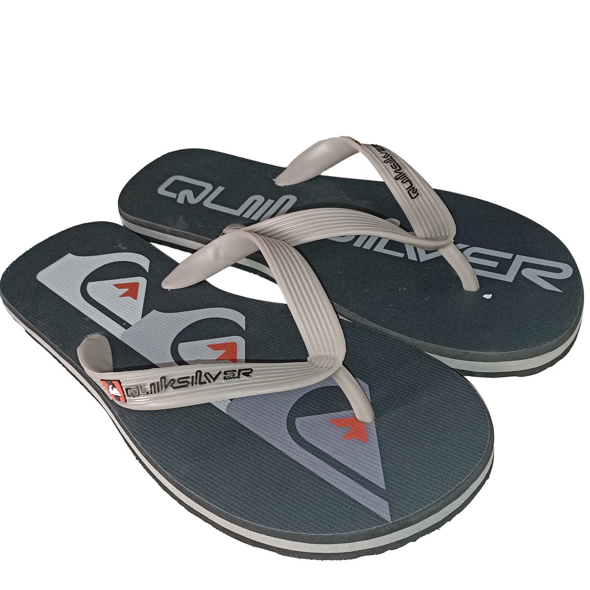 Chinelo Quiksilver Molokai Three Logo Preto Preto 2