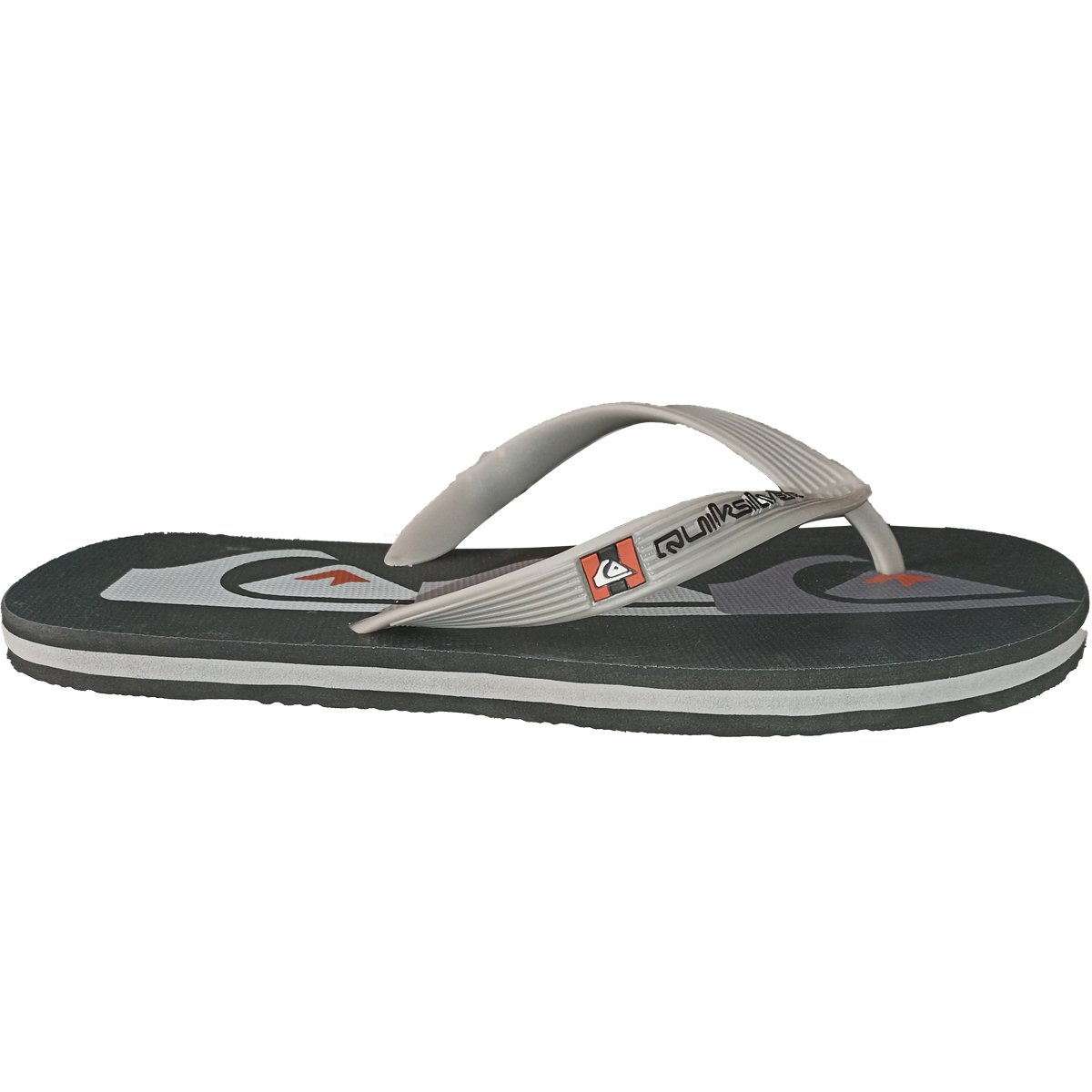 Chinelo Quiksilver Molokai Three Logo Preto Preto 3